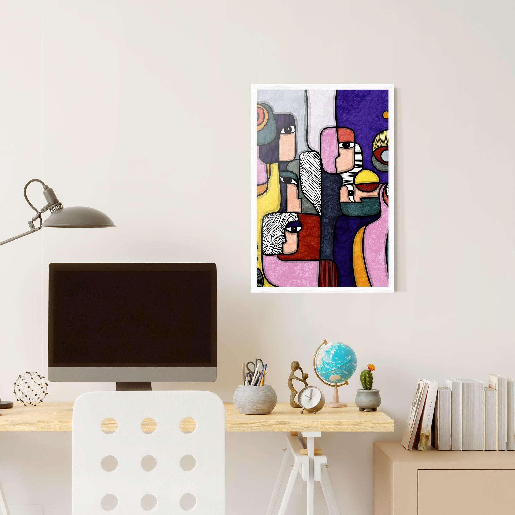 Plakat w Ramie Abstract Looking Eyes mockup 6