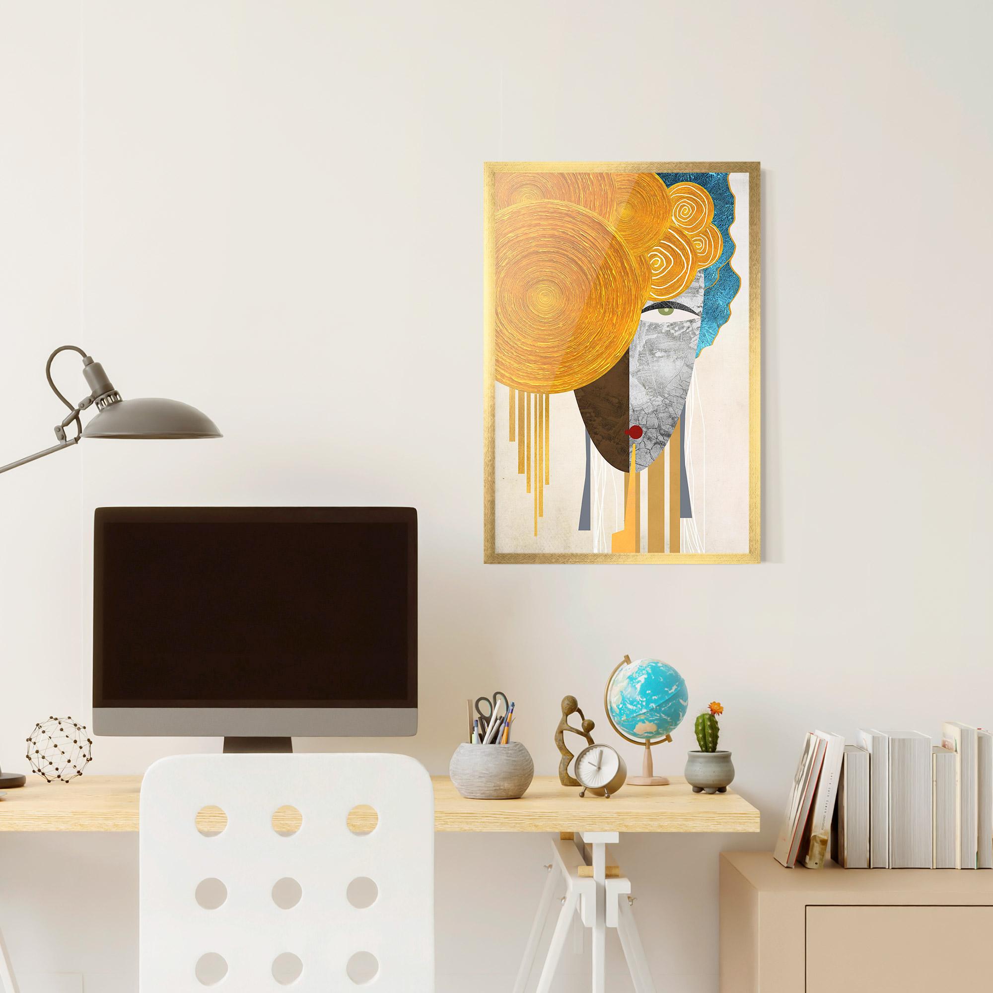 Plakat w Ramie Abstract Grey Face 1 mockup 6