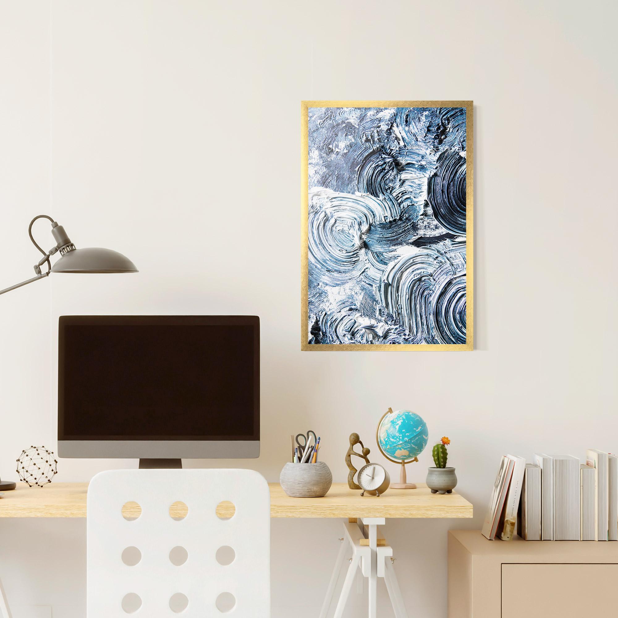 Plakat w Ramie Cream Textured Painting mockup 6