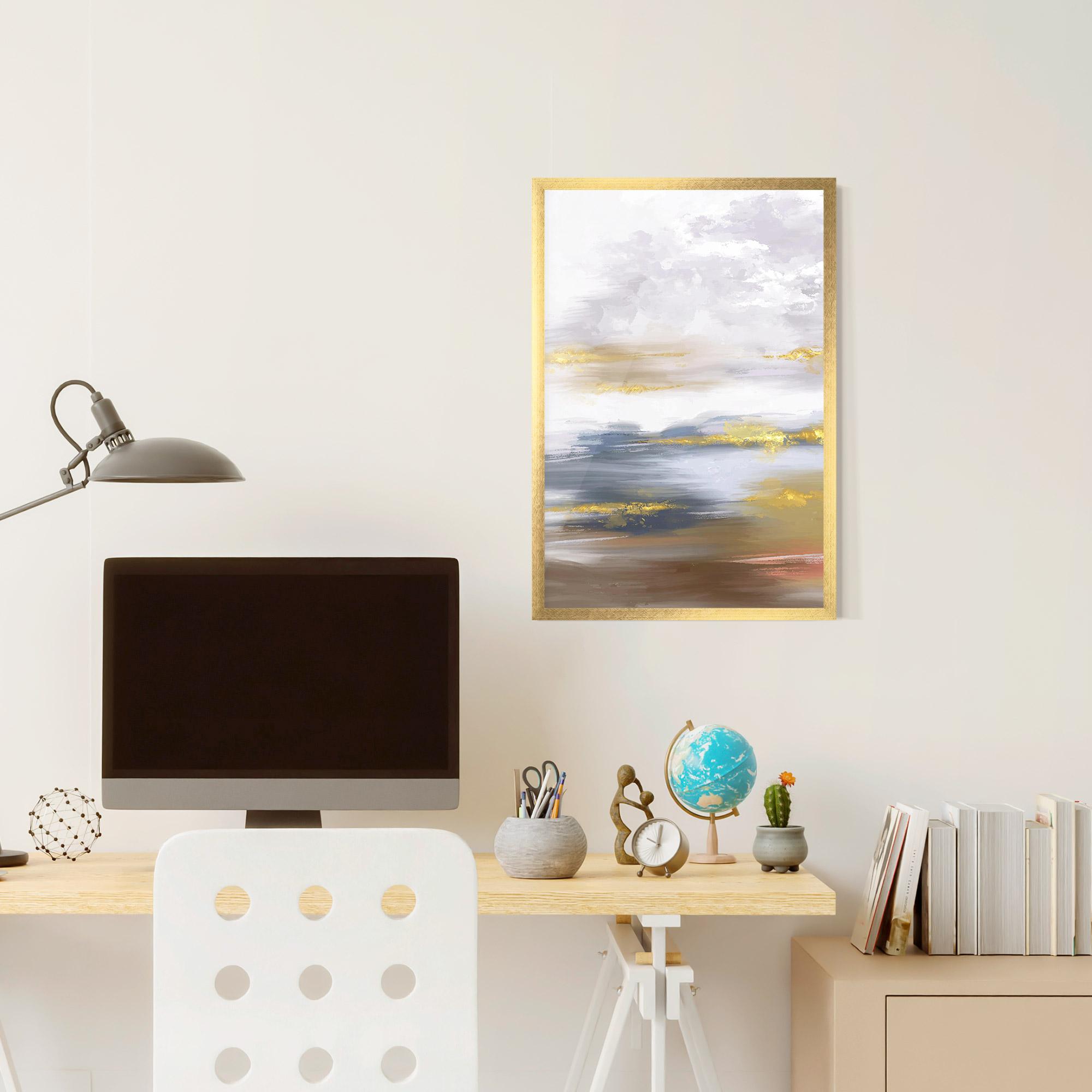 Plakat w Ramie Messy Gold Art mockup 6