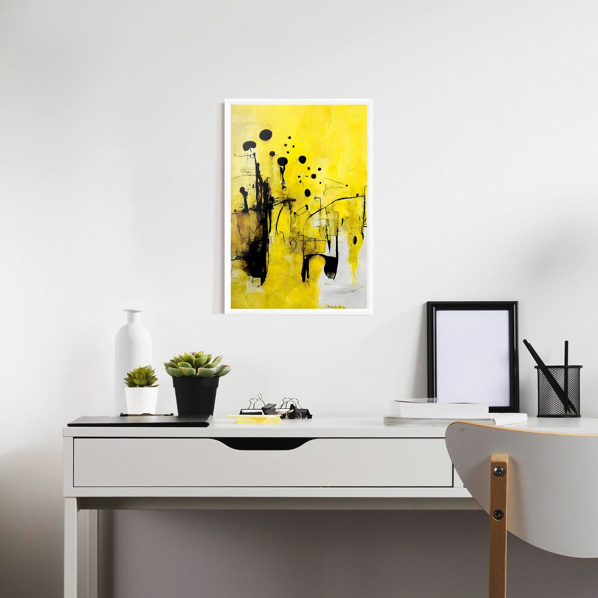 Abstract Black Yellow mockup 7