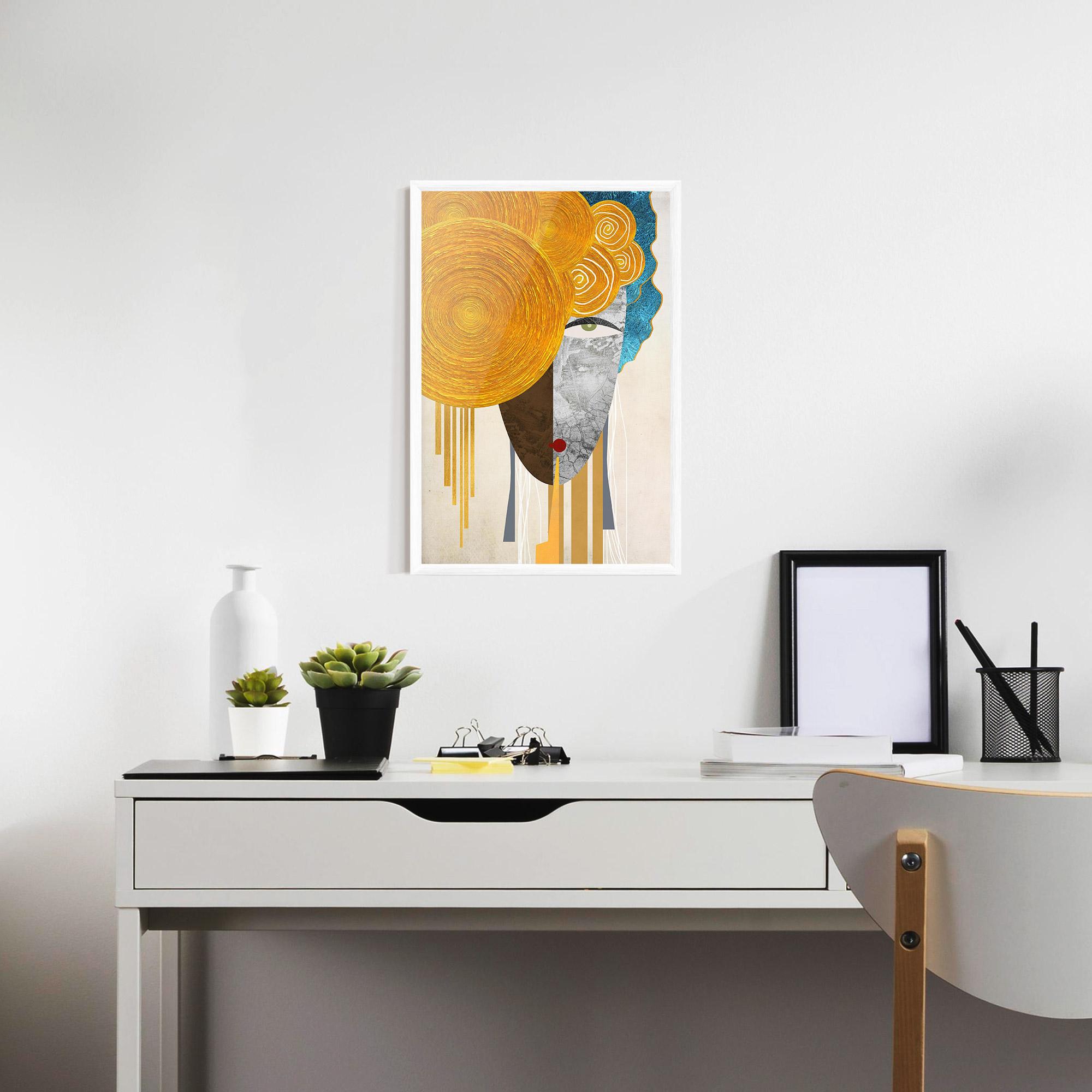 Plakat w Ramie Abstract Grey Face 1 mockup 7