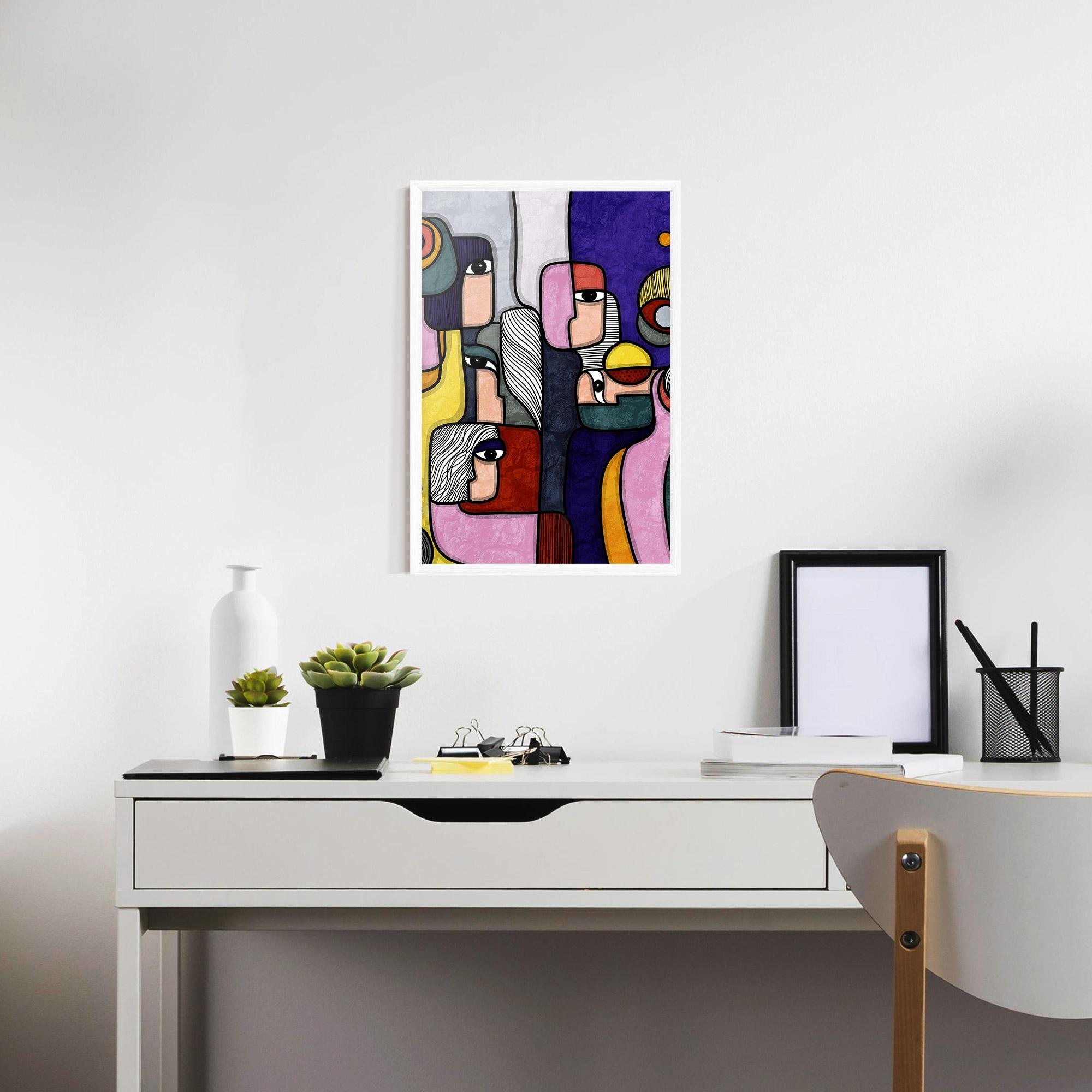 Plakat w Ramie Abstract Looking Eyes mockup 7