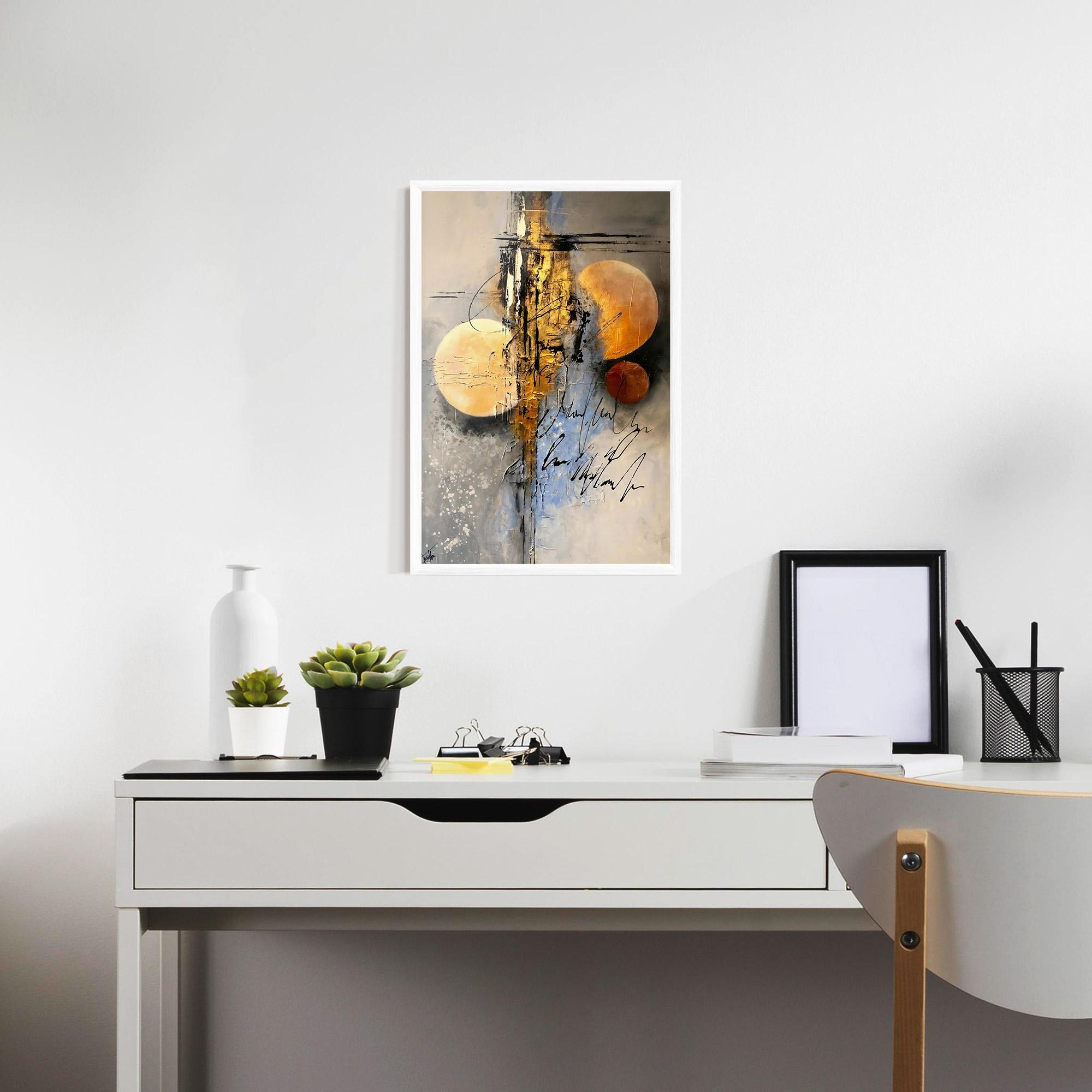 Plakat w Ramie Abstract Moons mockup 7