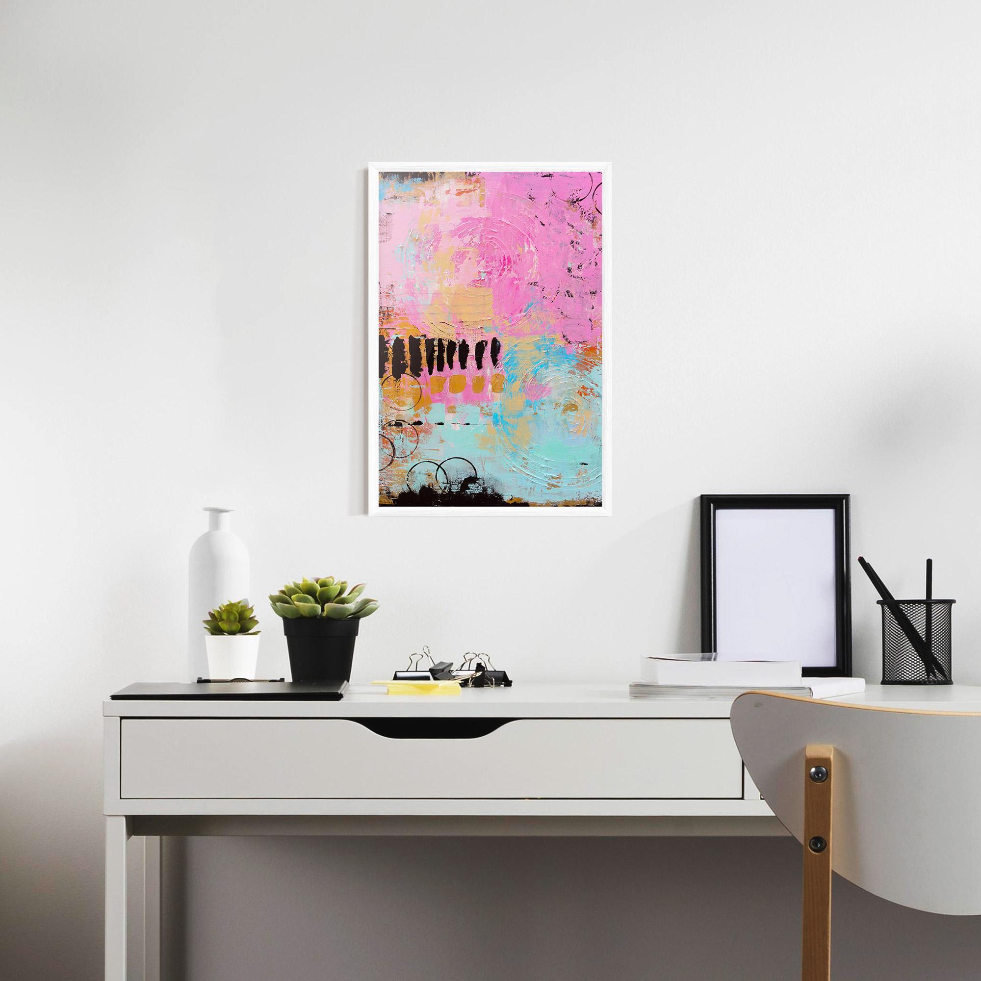 Plakat w Ramie Abstract Pink Circle mockup 7
