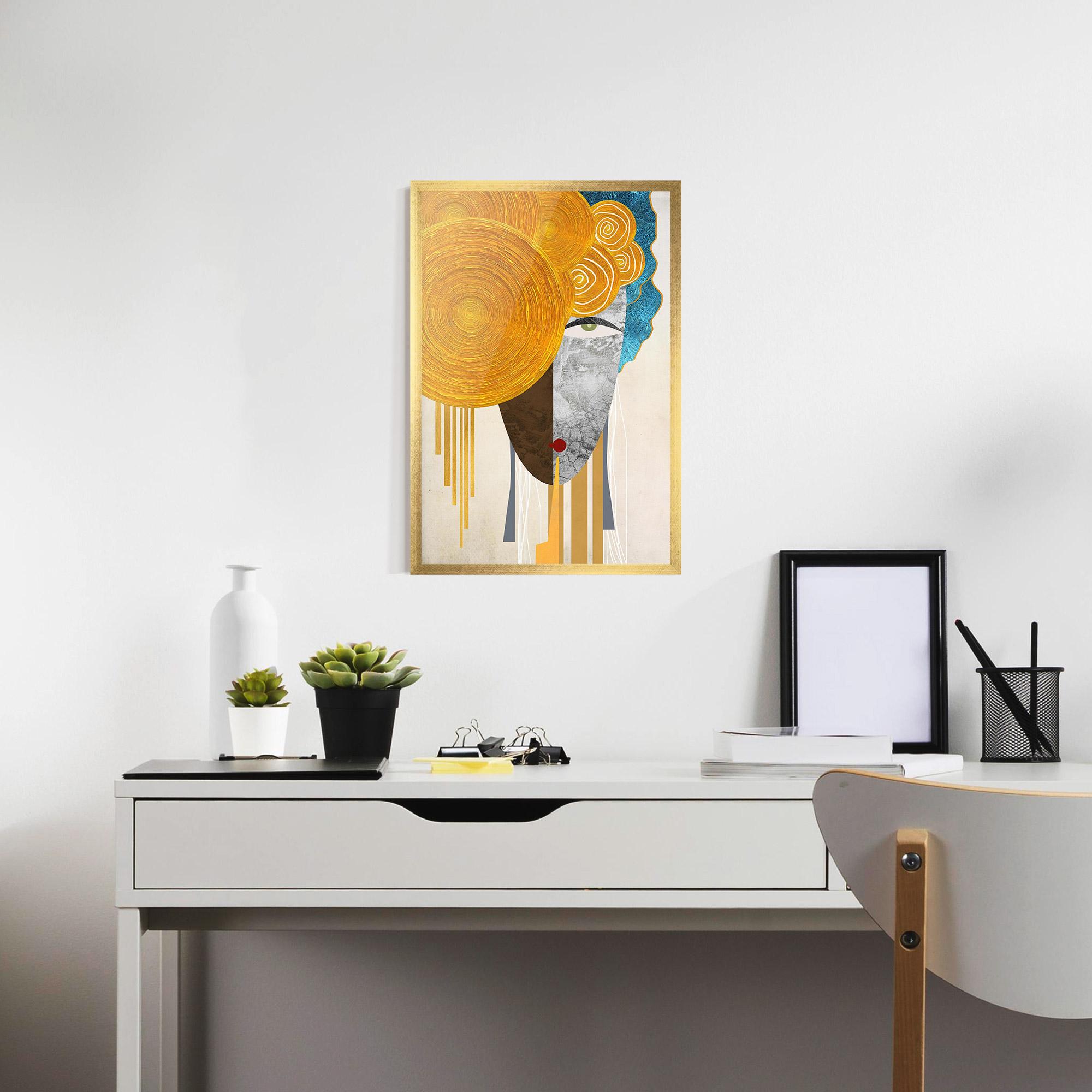 Plakat w Ramie Abstract Grey Face 1 mockup 7