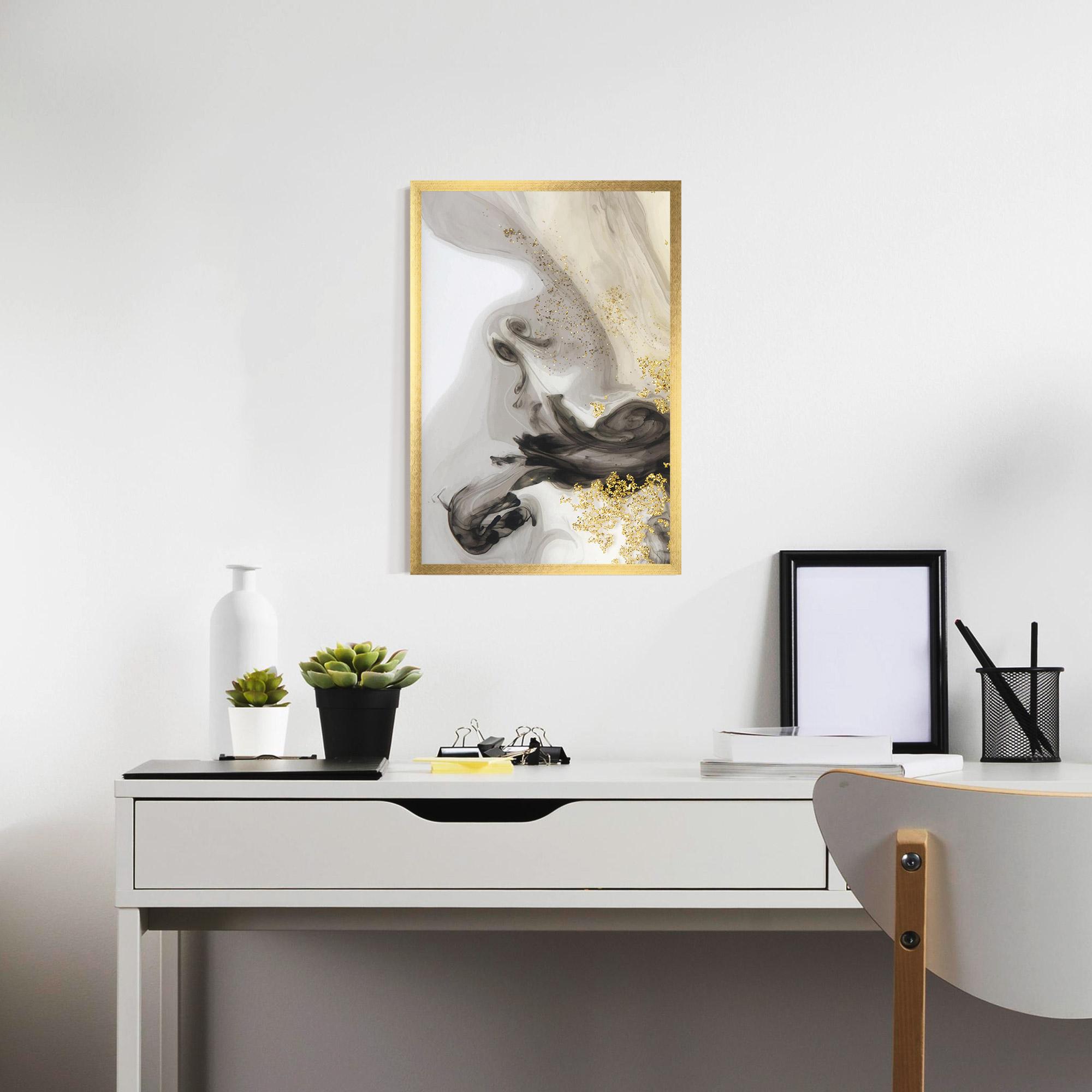 Plakat w Ramie Gold Glitter Watercolor mockup 7