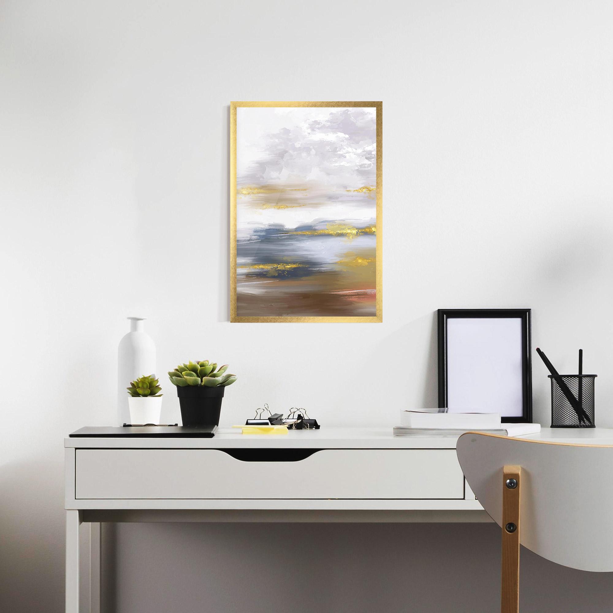 Plakat w Ramie Messy Gold Art mockup 7