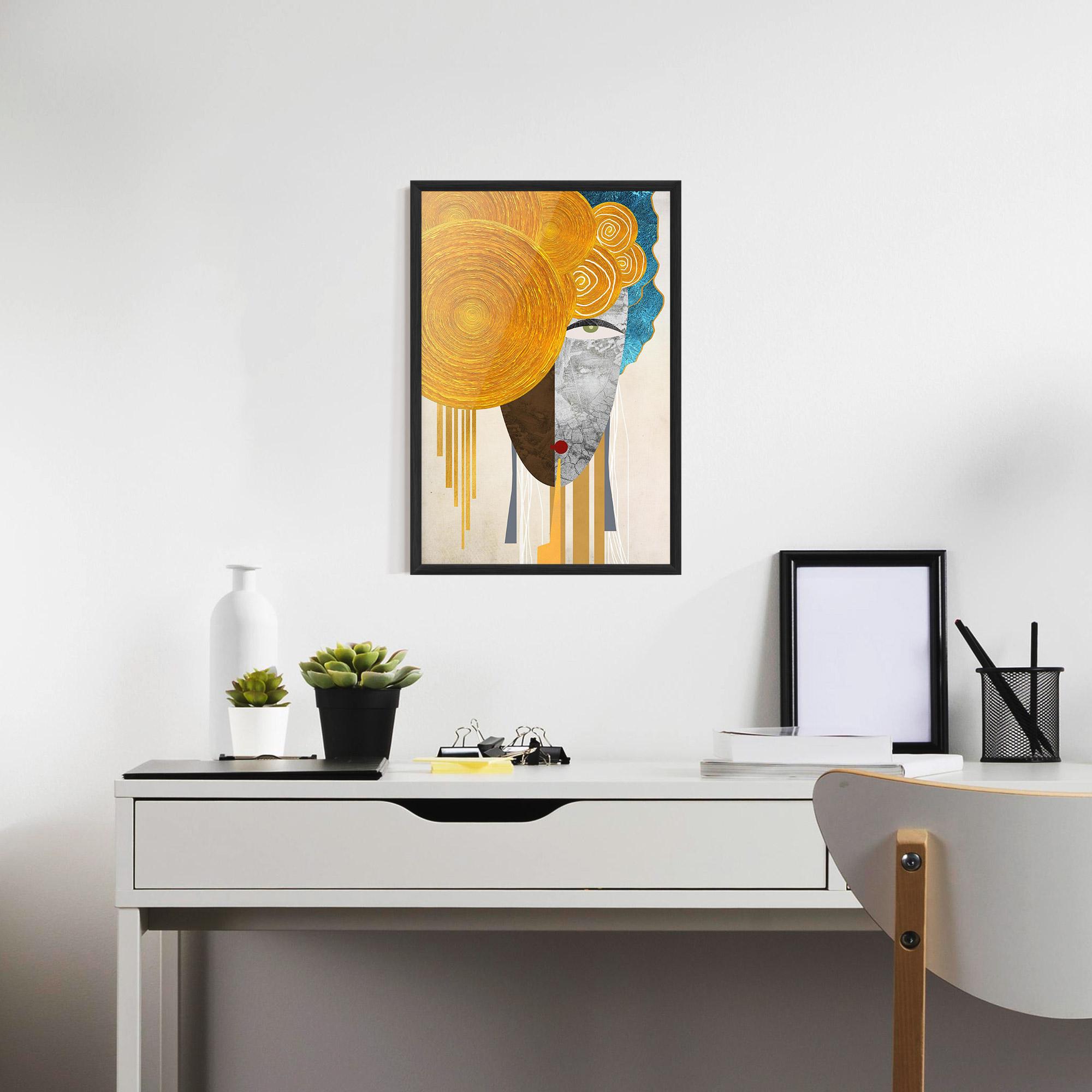 Plakat w Ramie Abstract Grey Face 1 mockup 7