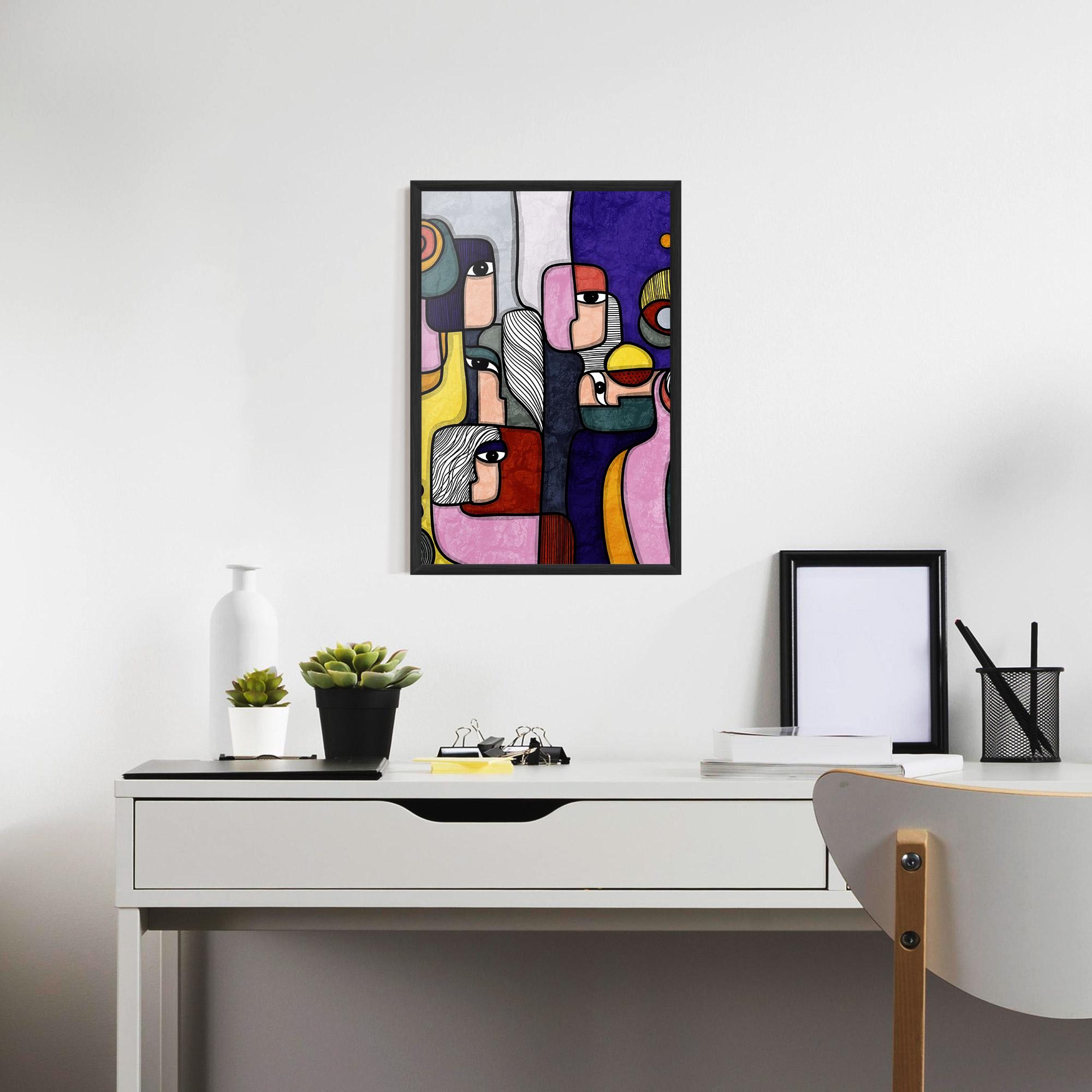 Plakat w Ramie Abstract Looking Eyes mockup 7