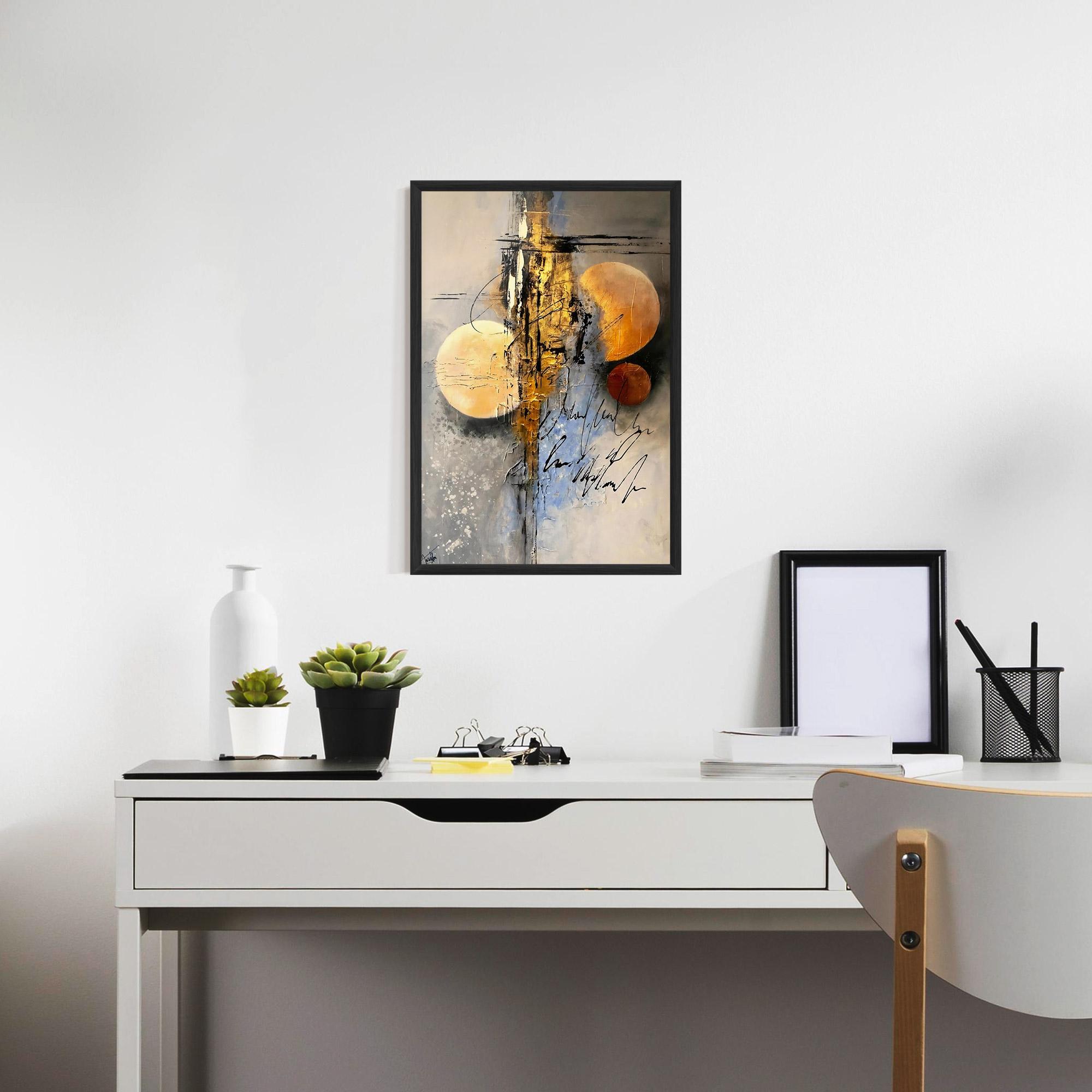 Plakat w Ramie Abstract Moons mockup 7