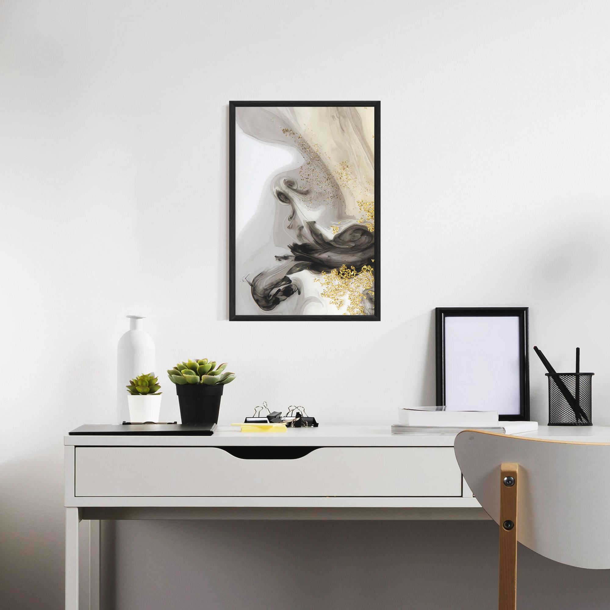 Plakat w Ramie Gold Glitter Watercolor mockup 7