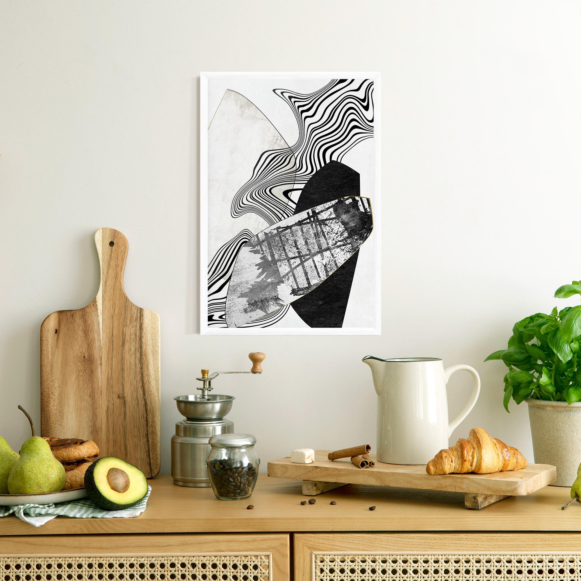 Plakat w Ramie Abstract Black Lines mockup 8