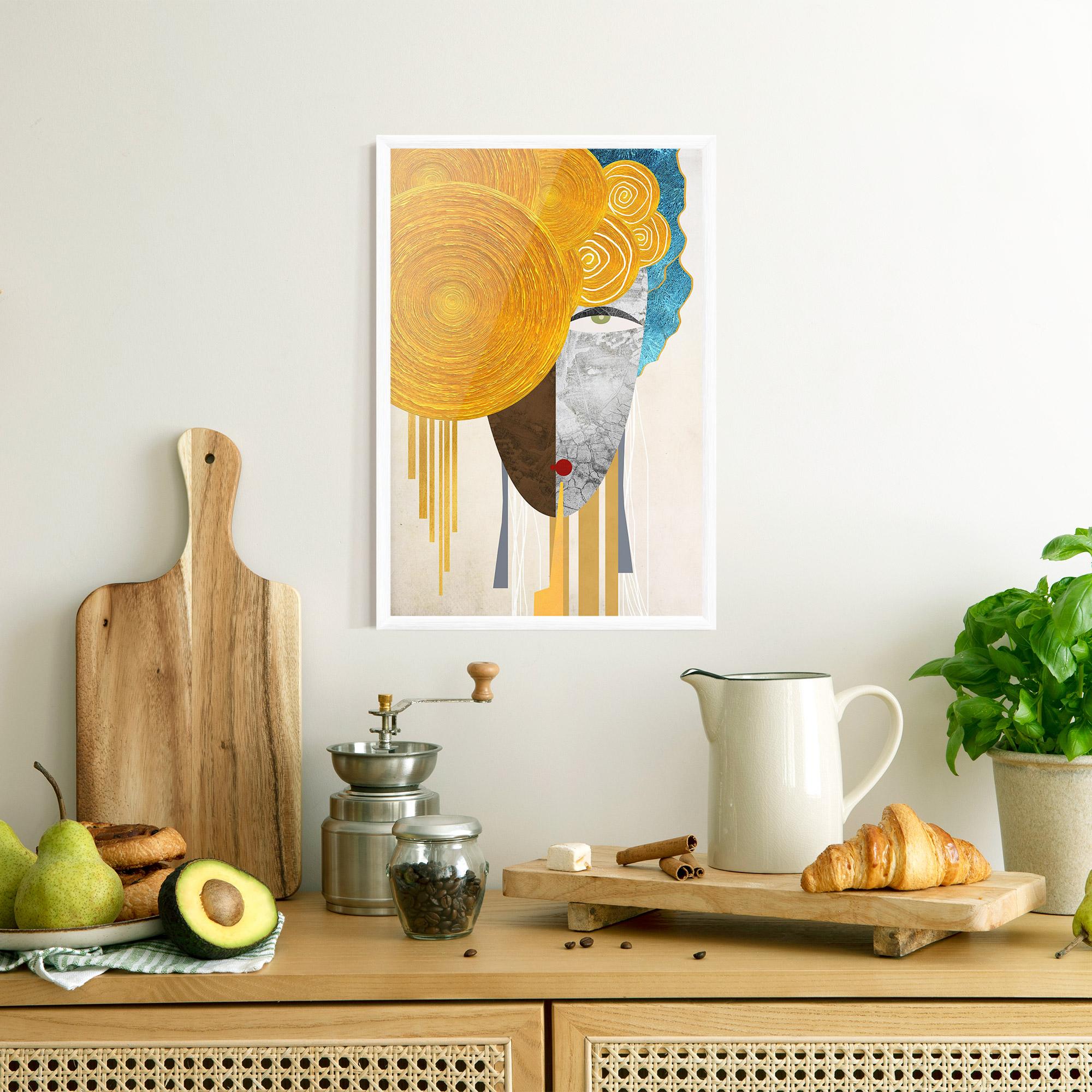 Plakat w Ramie Abstract Grey Face 1 mockup 8