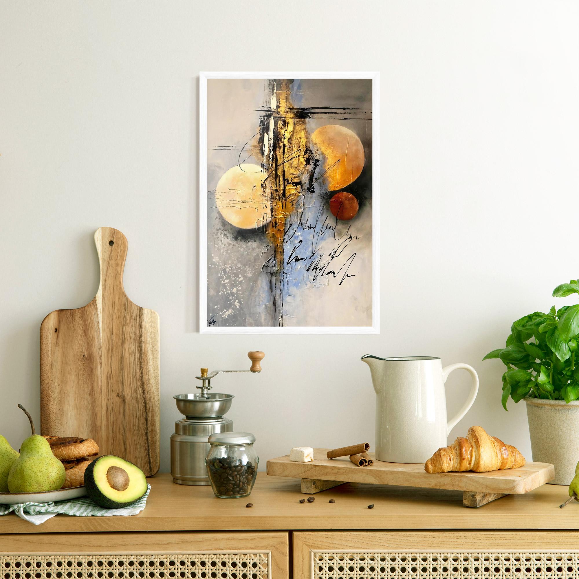 Plakat w Ramie Abstract Moons mockup 8