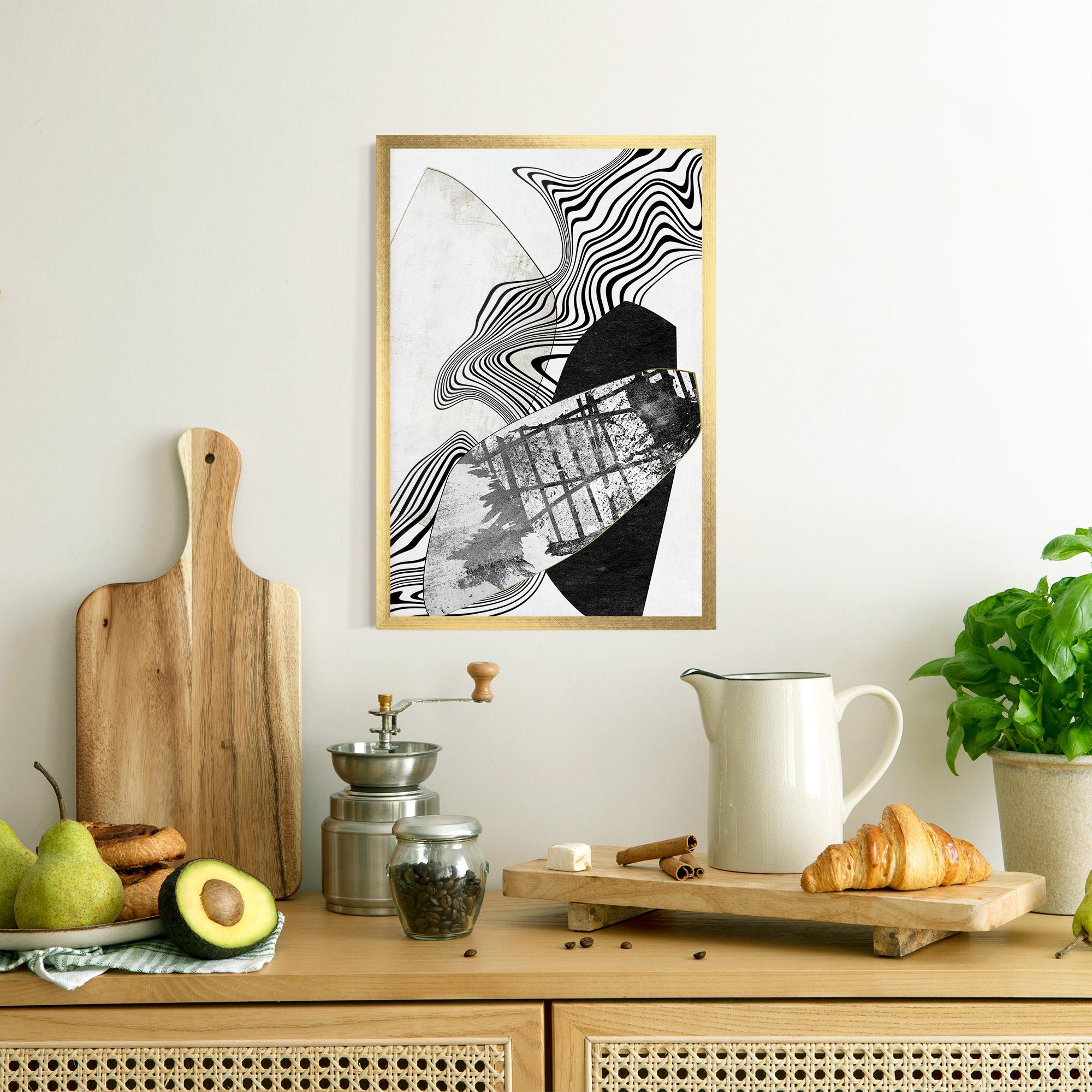 Plakat w Ramie Abstract Black Lines mockup 8
