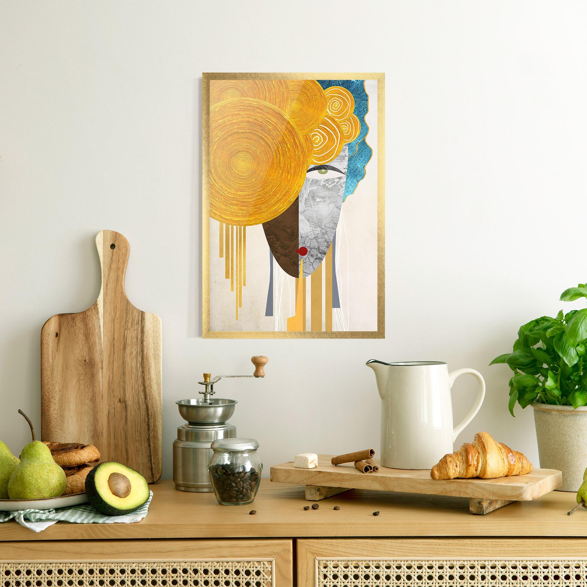 Plakat w Ramie Abstract Grey Face 1 mockup 8