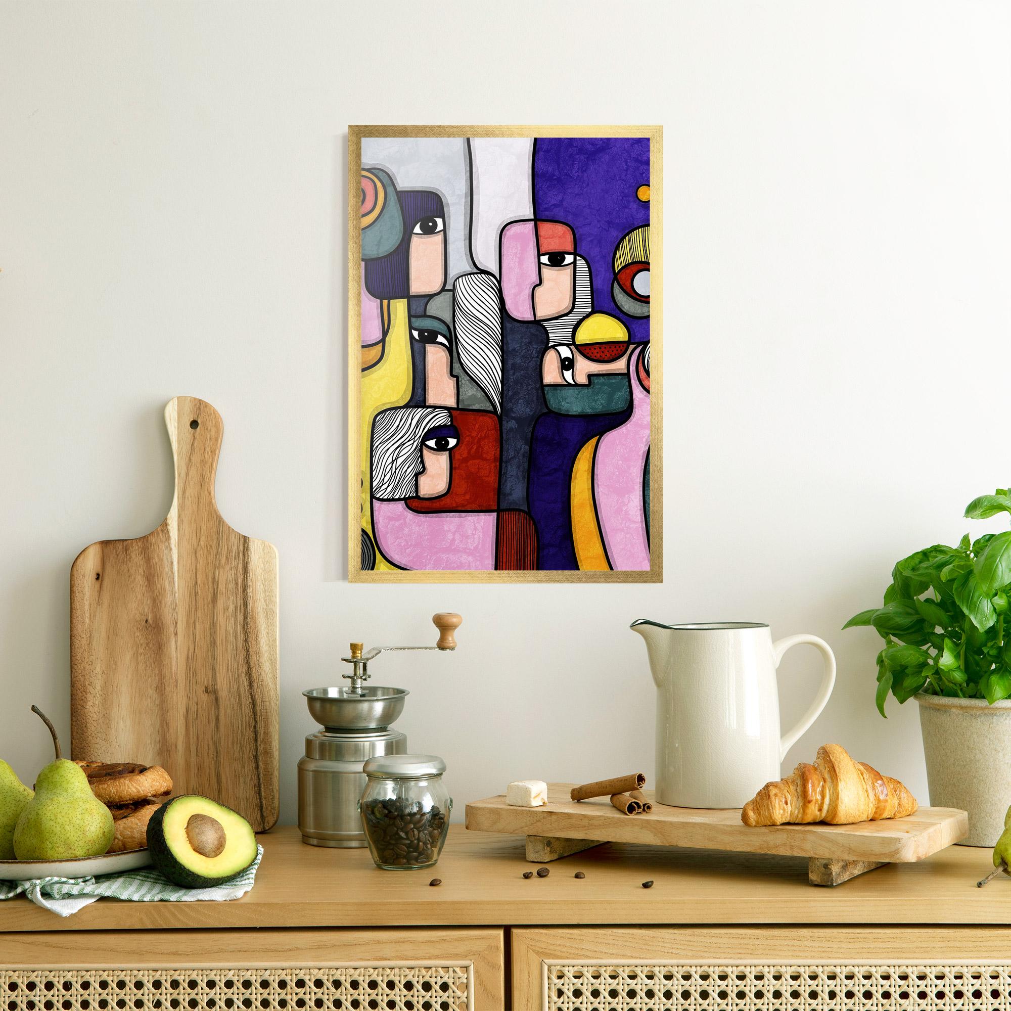 Plakat w Ramie Abstract Looking Eyes mockup 8