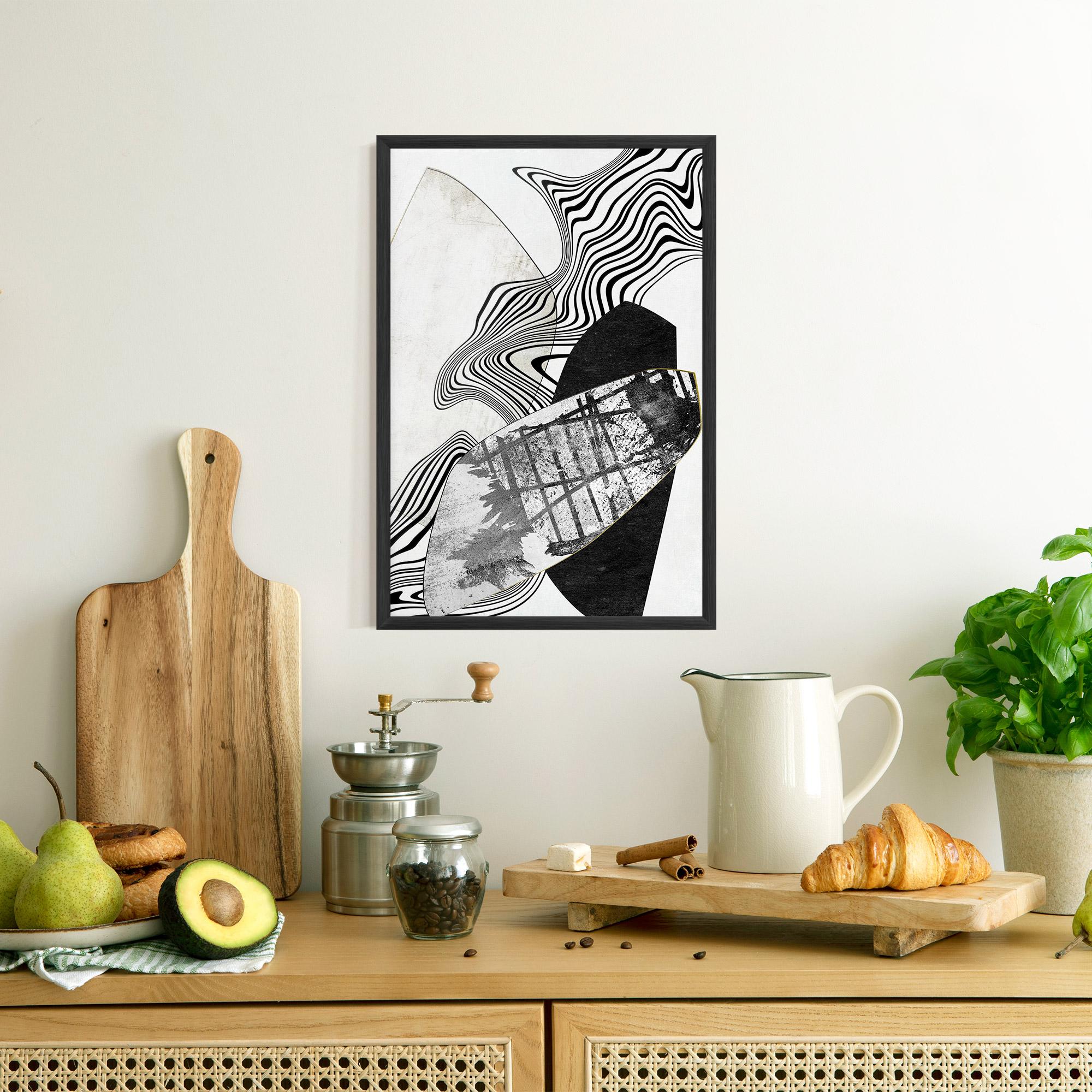 Plakat w Ramie Abstract Black Lines mockup 8