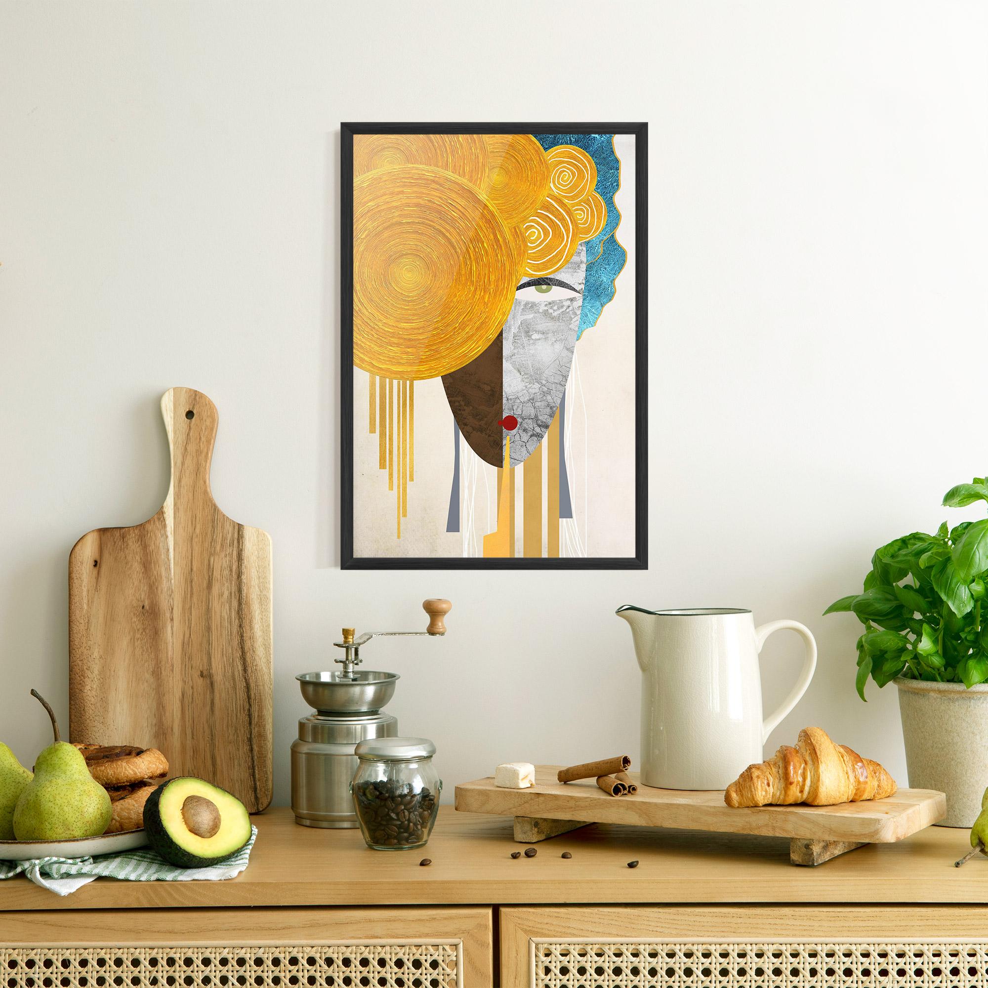 Plakat w Ramie Abstract Grey Face 1 mockup 8