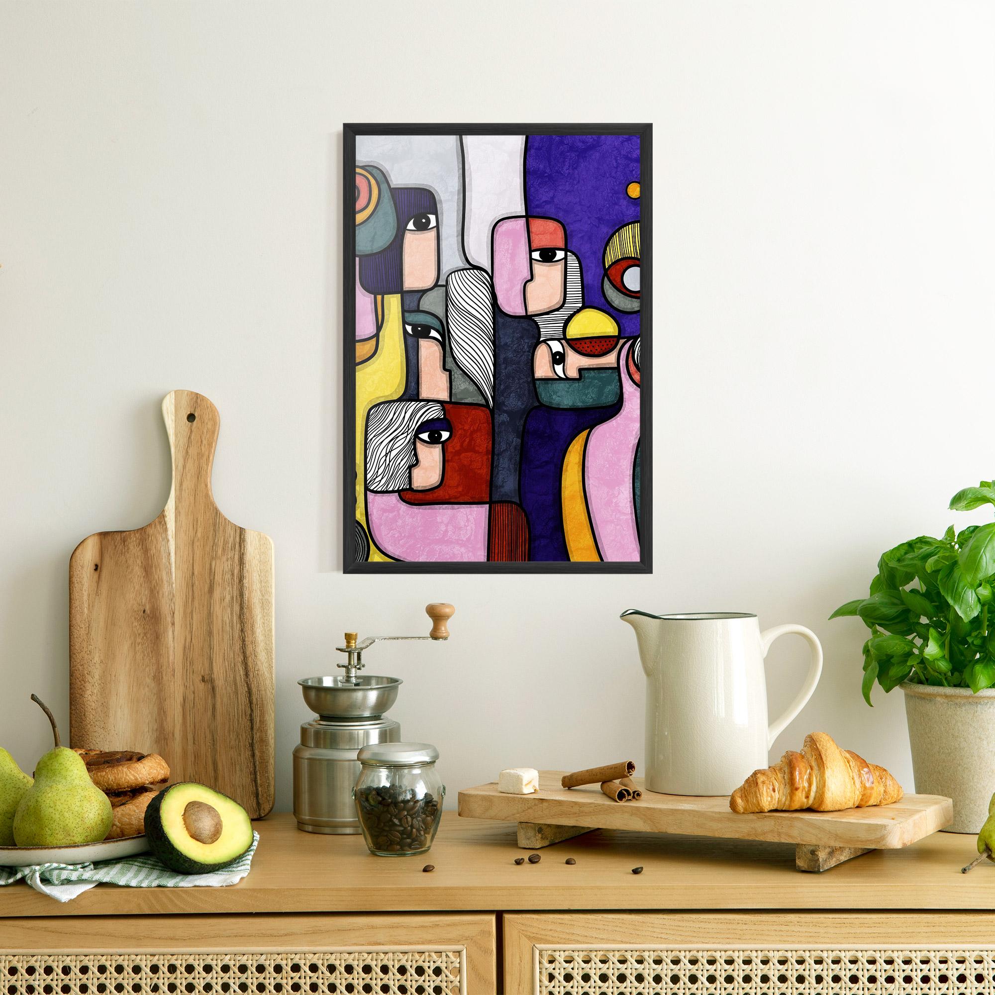 Plakat w Ramie Abstract Looking Eyes mockup 8