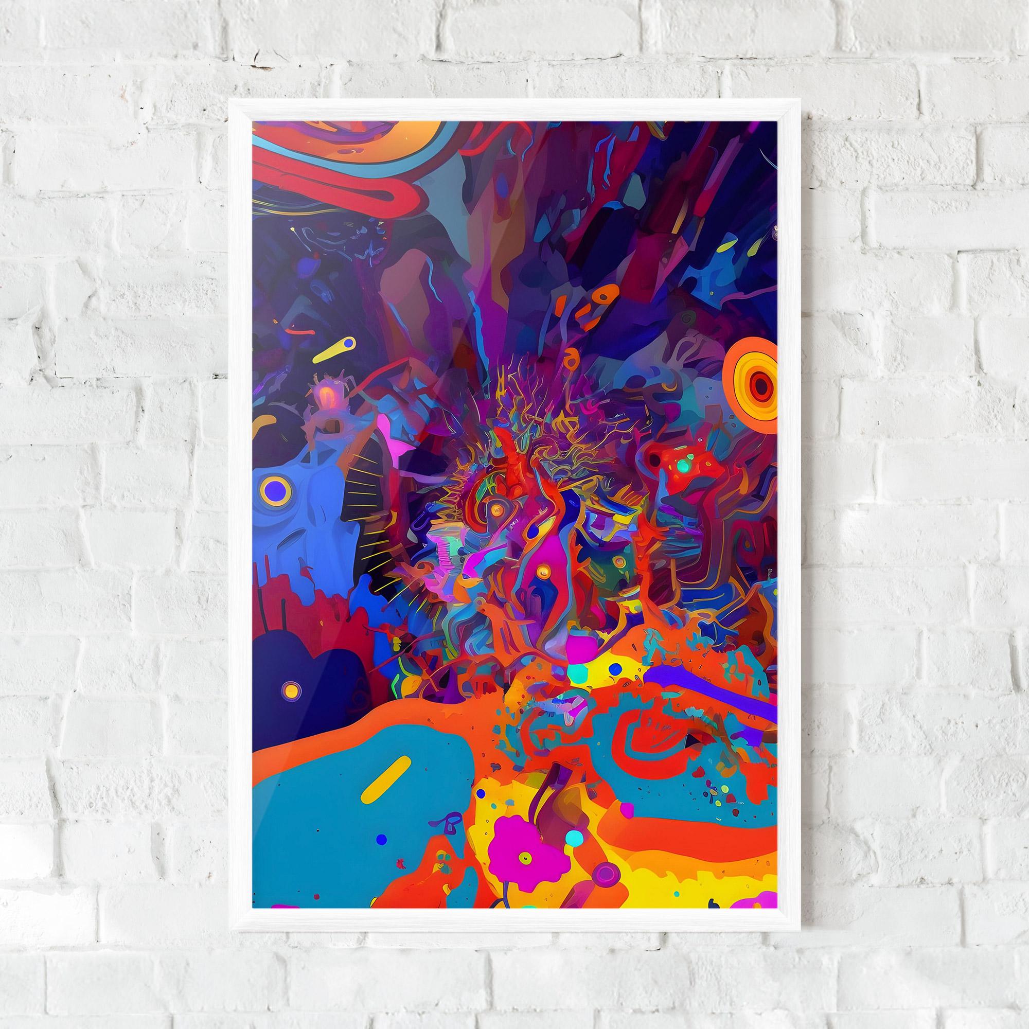 Plakat w Ramie Abstract Color Work mockup 0
