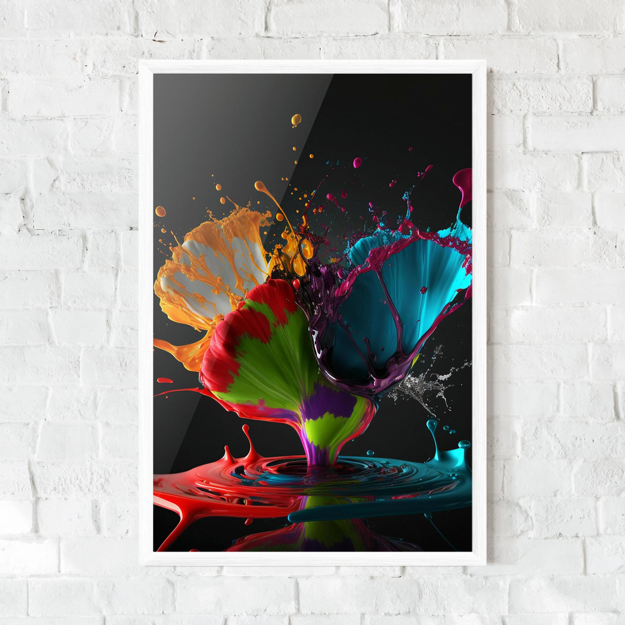 Plakat w Ramie Beautiful Colorful Splash mockup 0