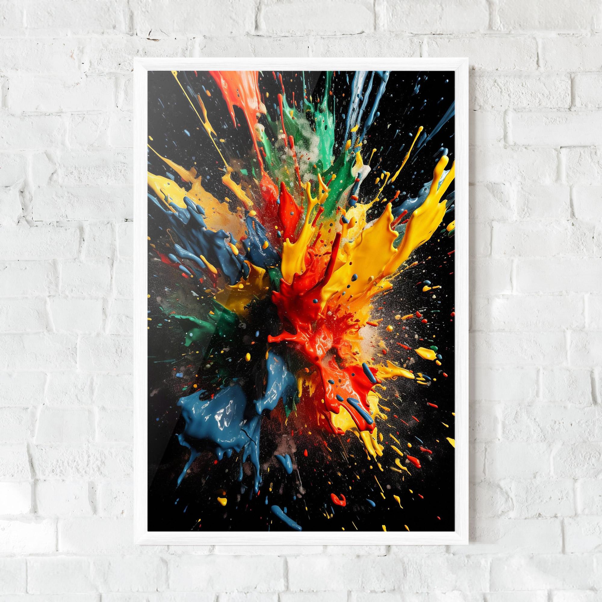 Plakat w Ramie Floating Color Splash mockup 0