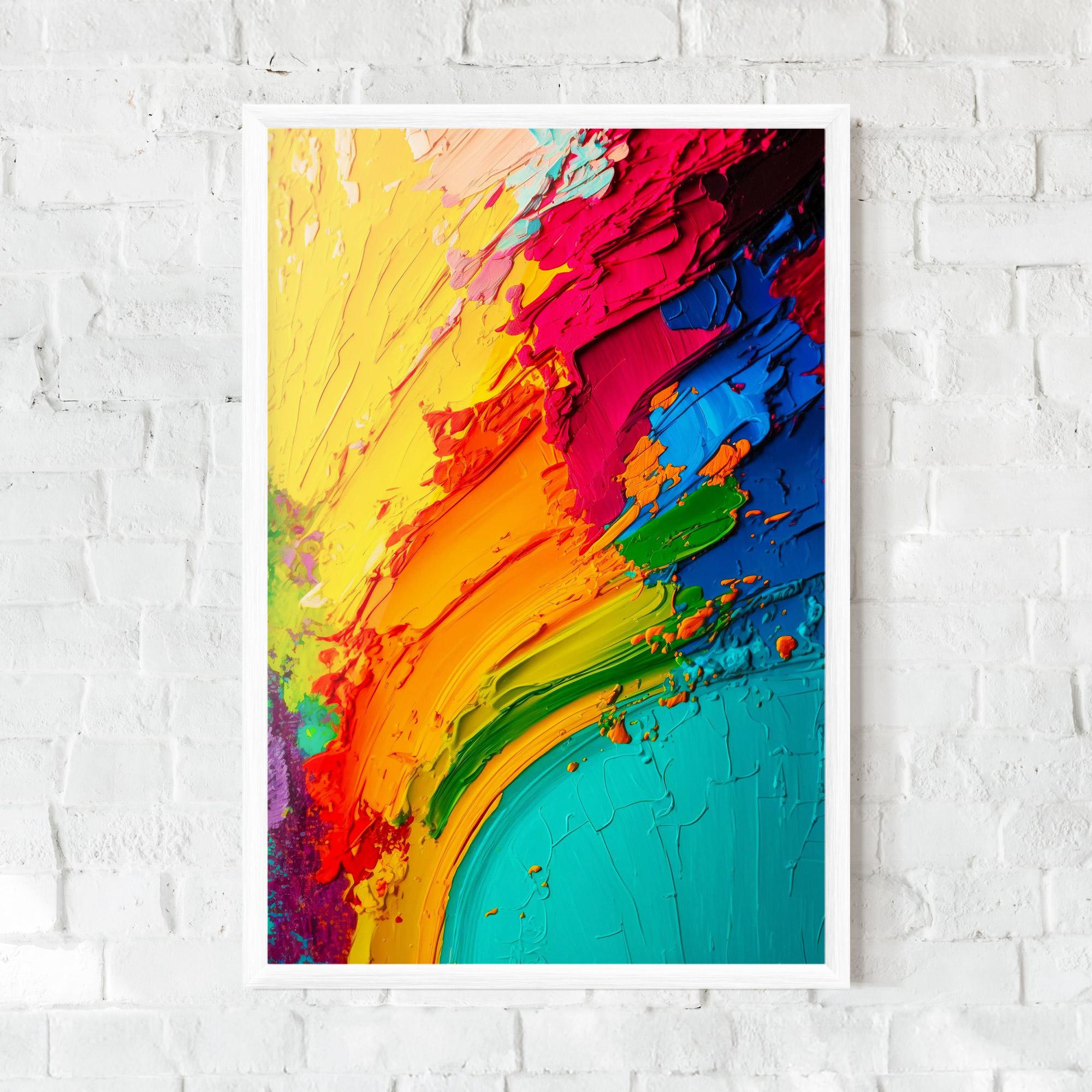 Plakat w Ramie Multicolored Painting mockup 0
