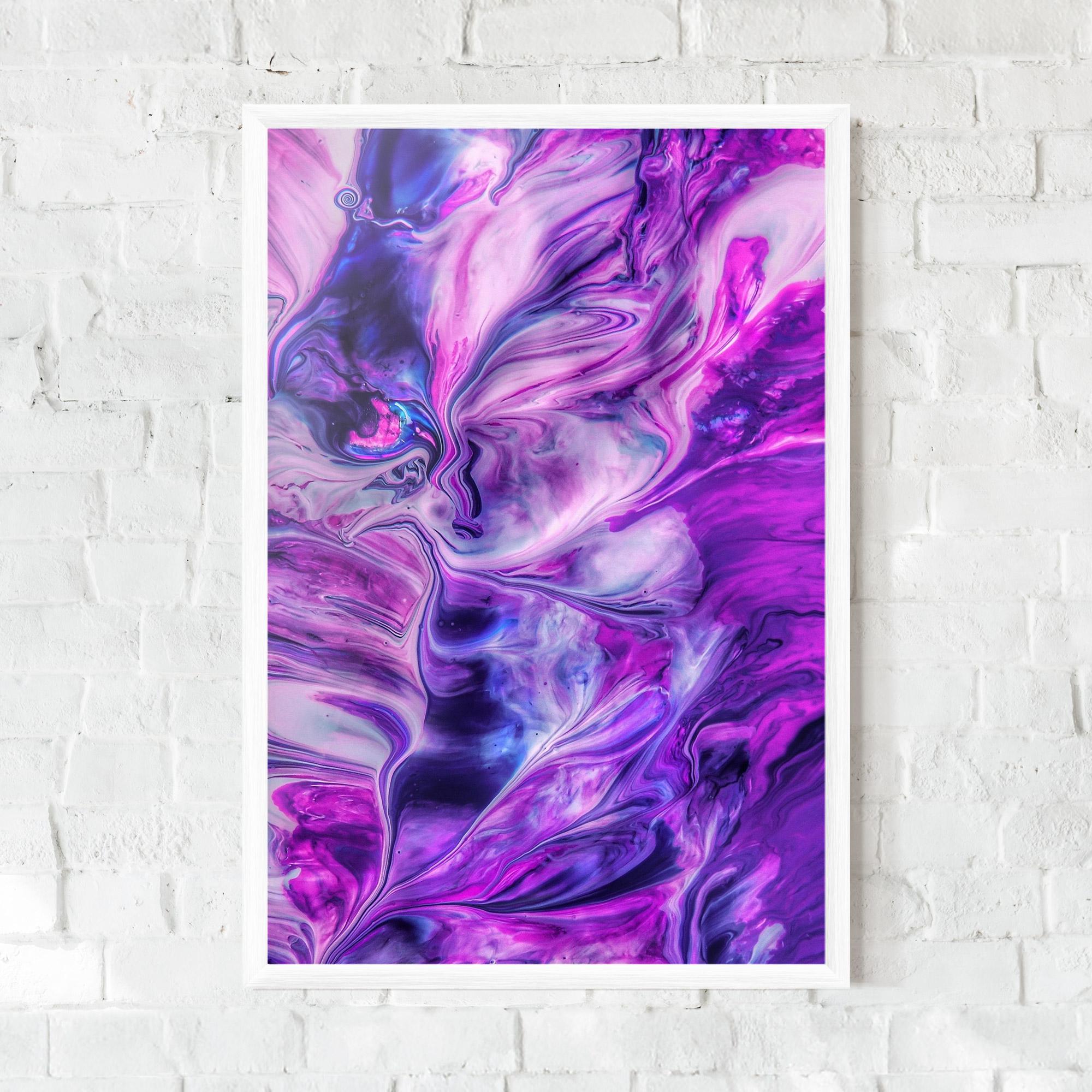 Plakat w Ramie Purple Fluid mockup 0