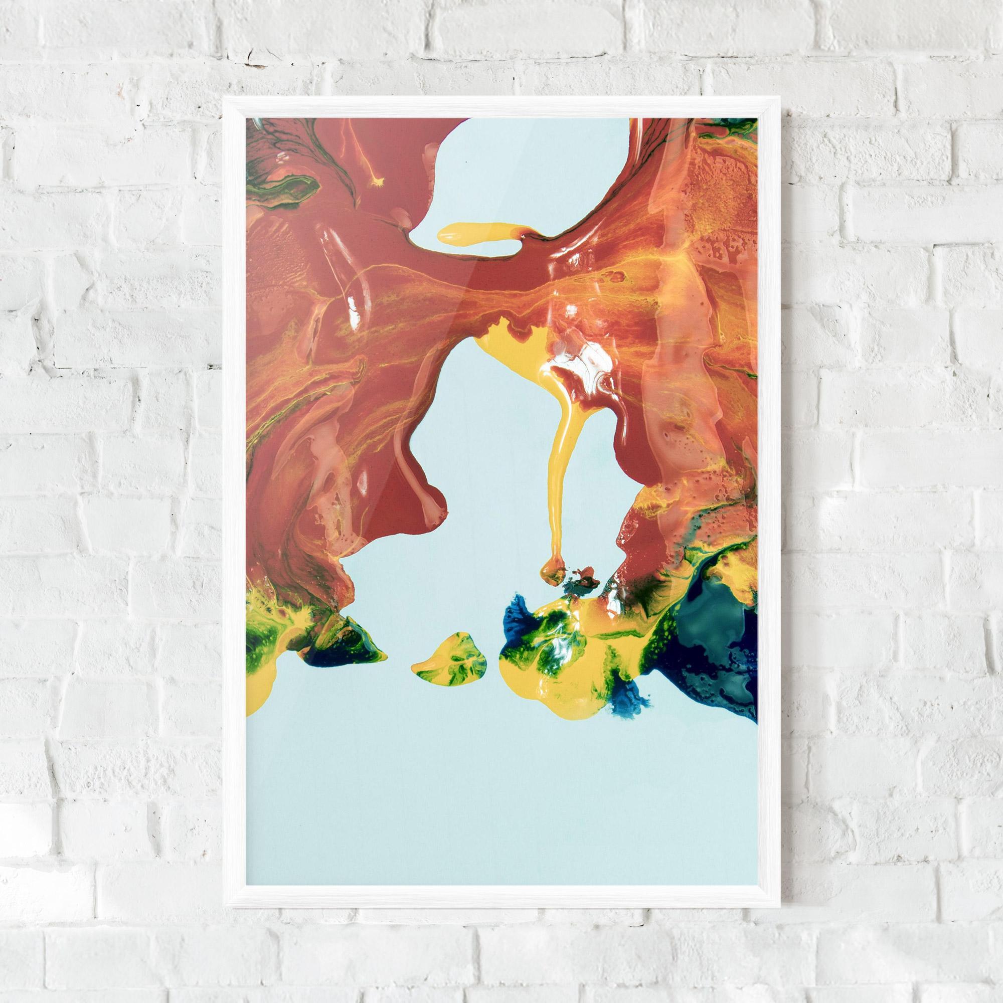 Plakat w Ramie Spilled Paint mockup 0