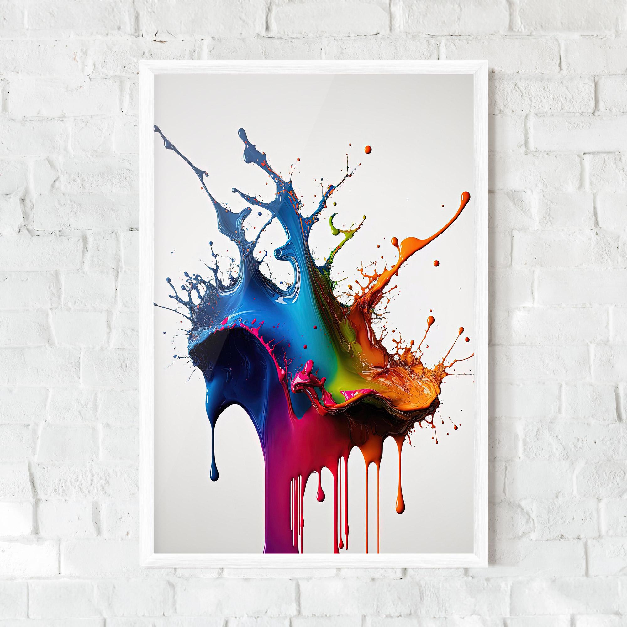 Plakat w Ramie Yellow Blue Floating mockup 0