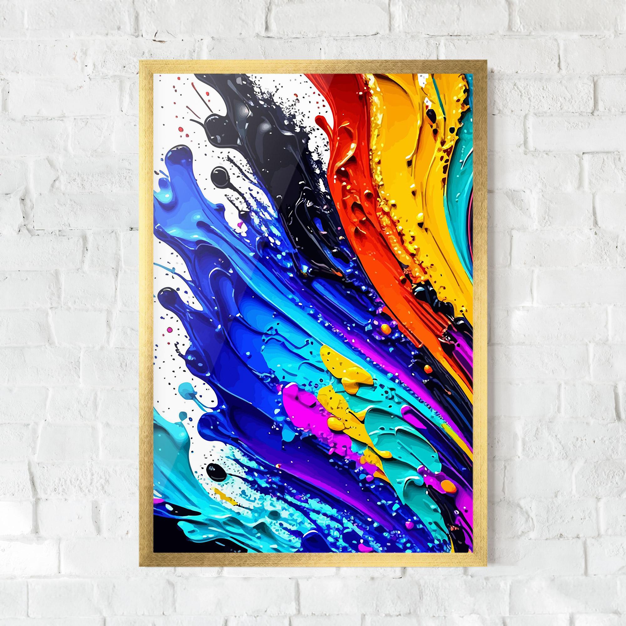 Plakat w Ramie Pretty Splash Color mockup 0