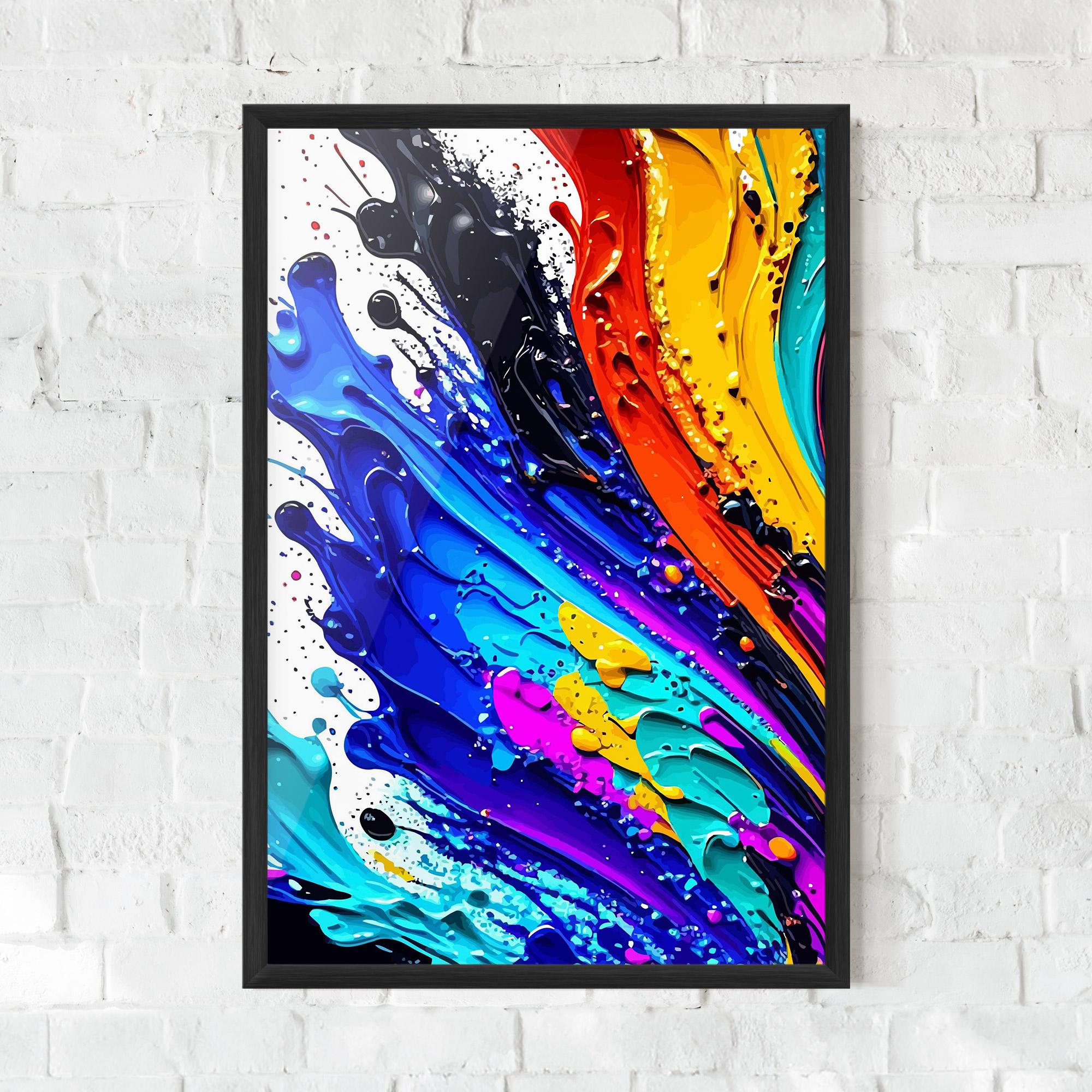 Plakat w Ramie Pretty Splash Color mockup 0