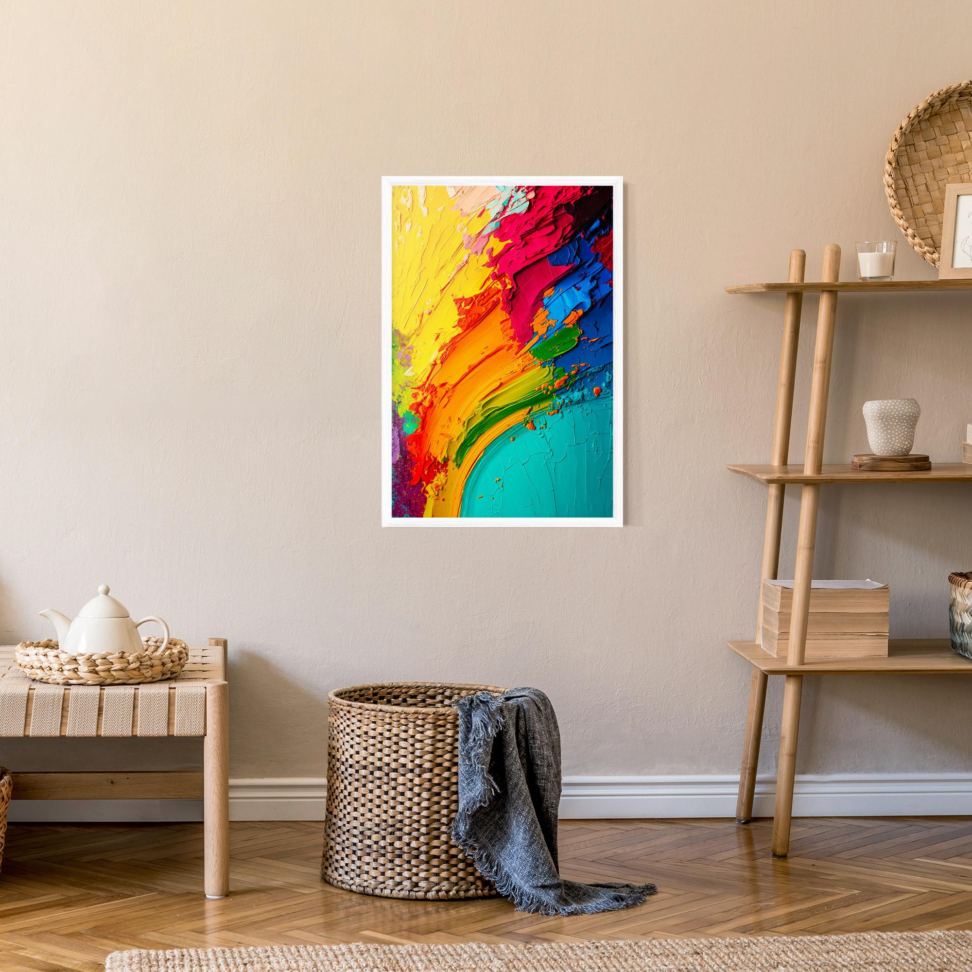 Plakat w Ramie Multicolored Painting mockup 9
