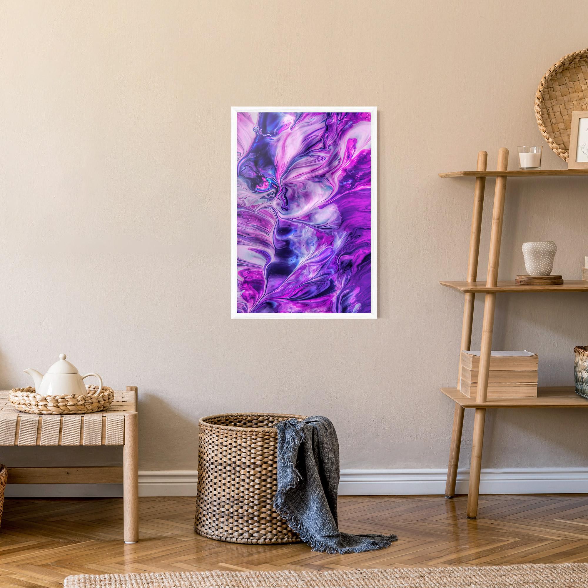 Plakat w Ramie Purple Fluid mockup 9