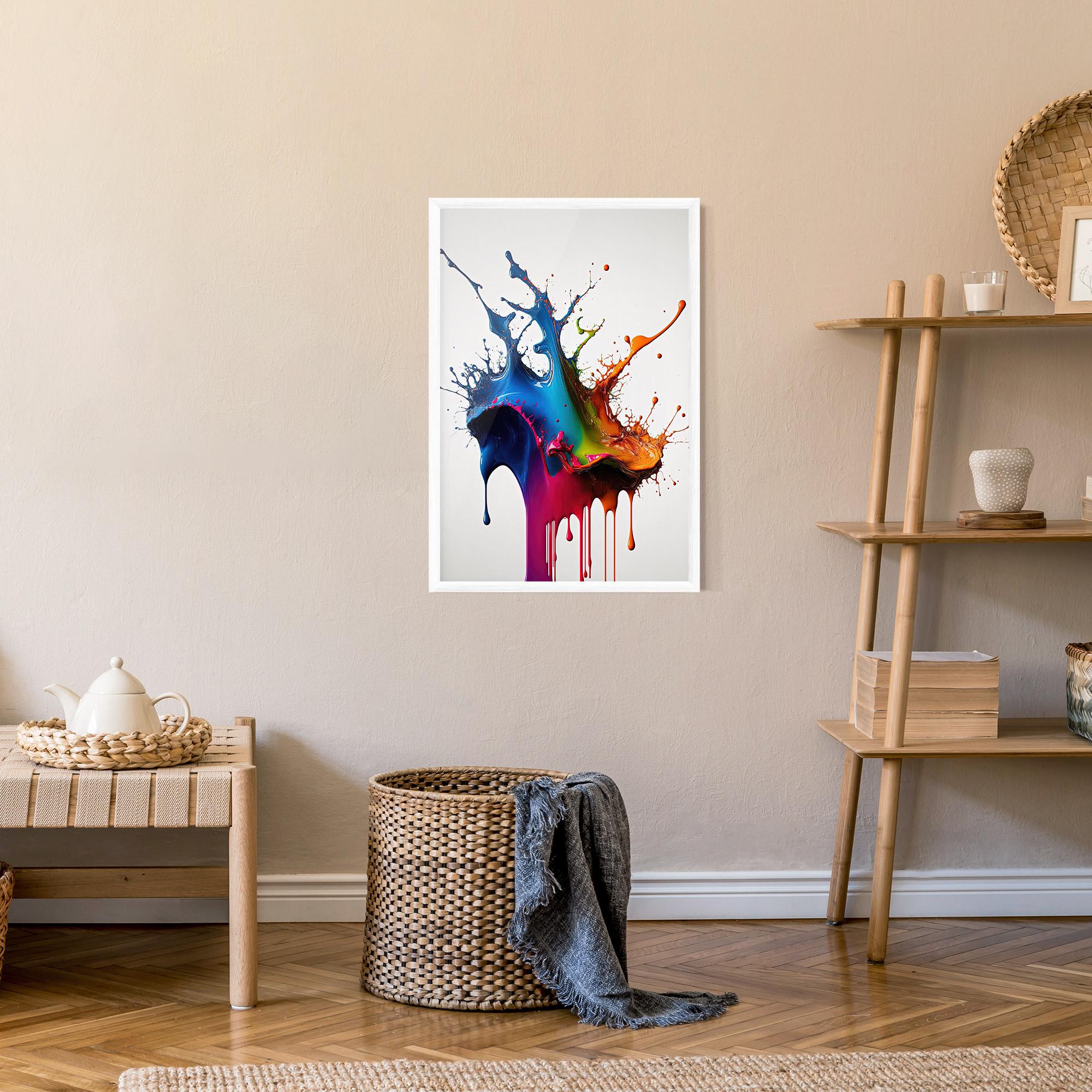 Plakat w Ramie Yellow Blue Floating mockup 9