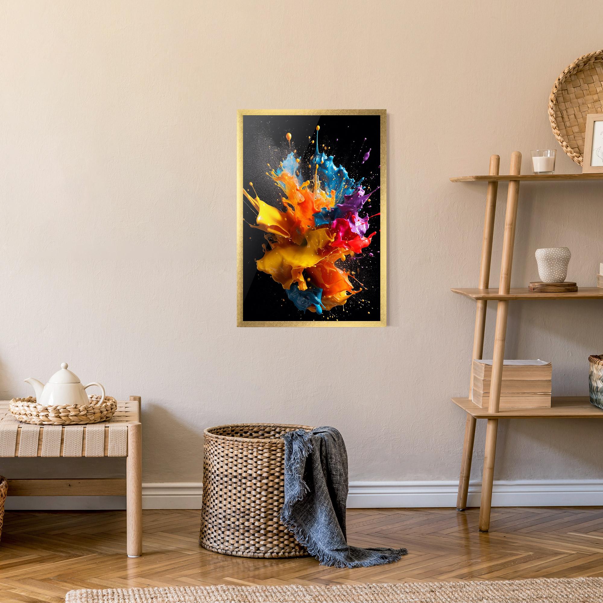Plakat w Ramie Colors Splashing mockup 9