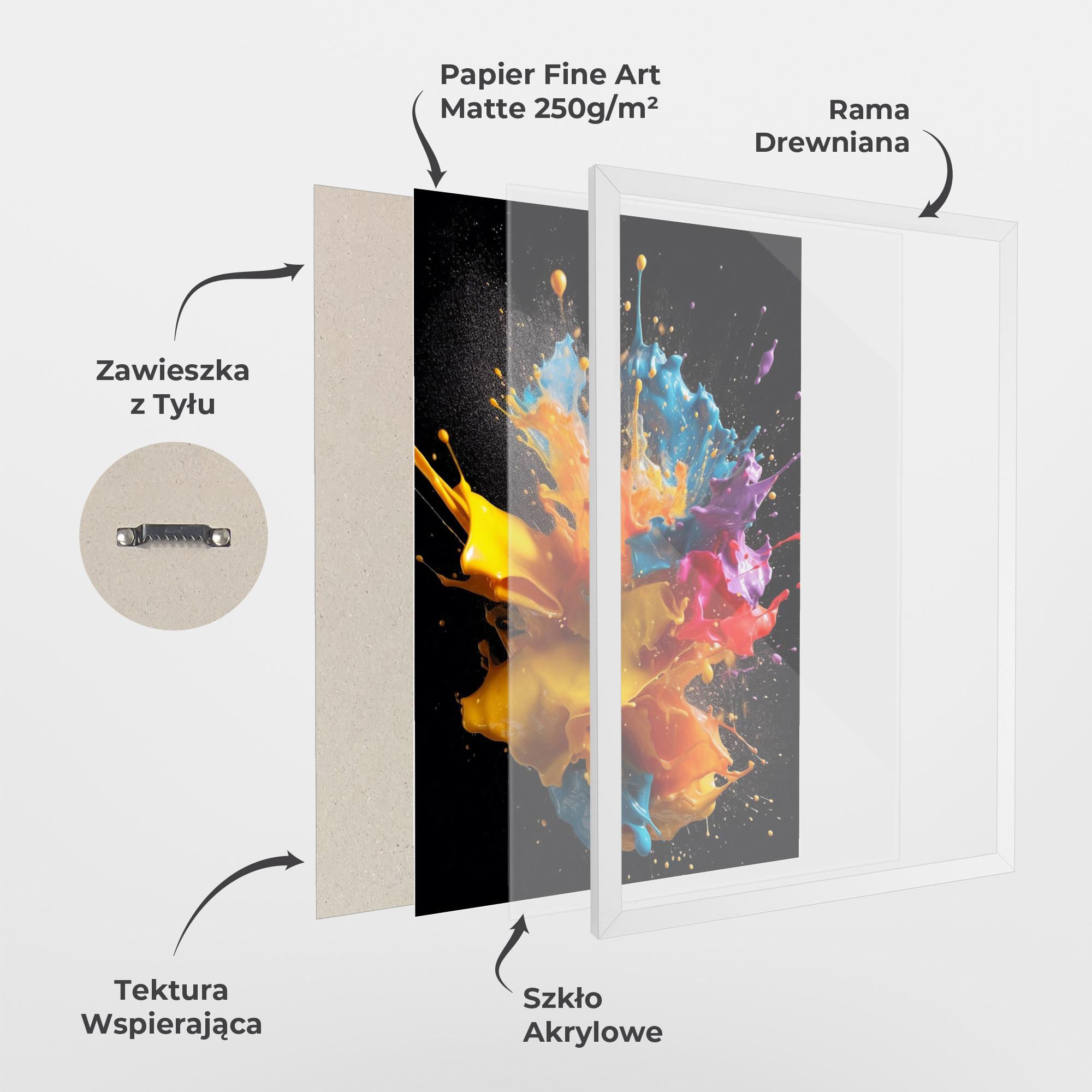 Plakat w Ramie Colors Splashing mockup 1