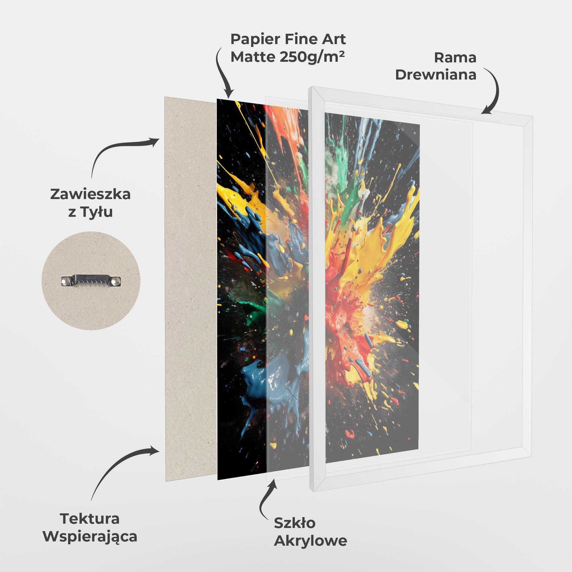 Plakat w Ramie Floating Color Splash mockup 1