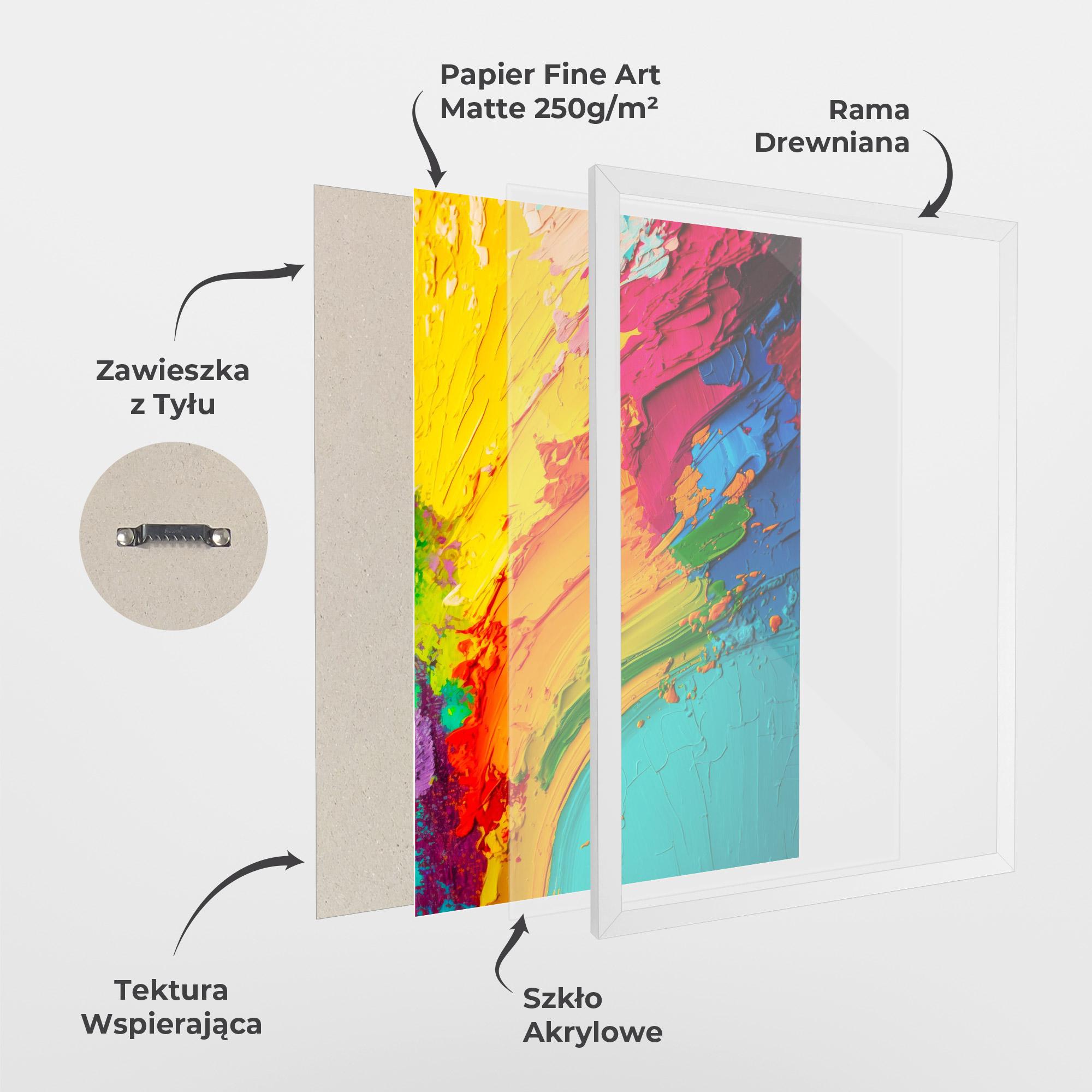 Plakat w Ramie Multicolored Painting mockup 1