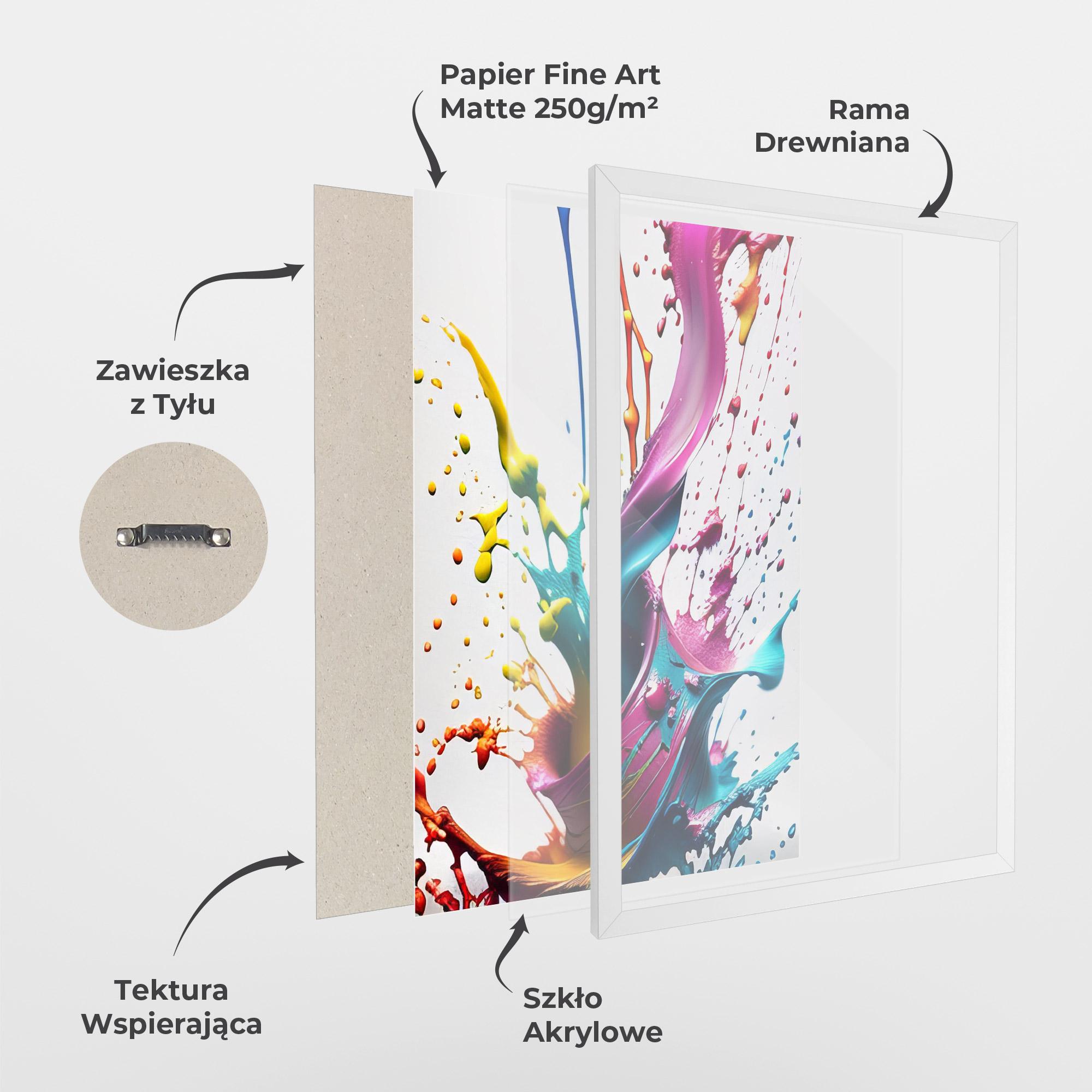 Plakat w Ramie Purple Blue Splash mockup 1