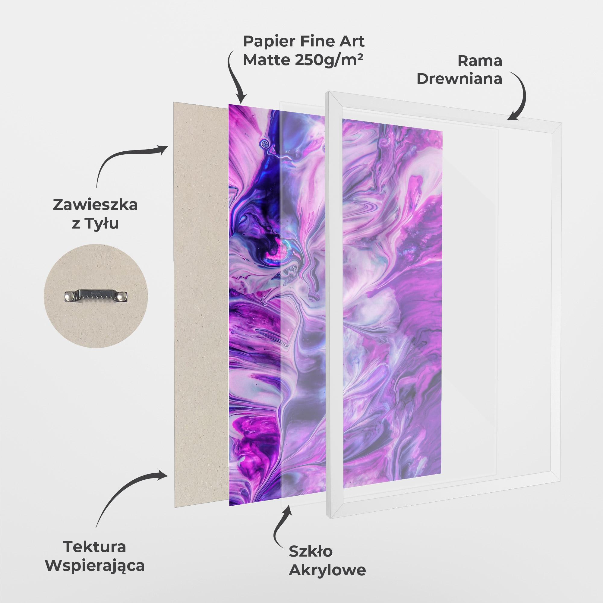 Plakat w Ramie Purple Fluid mockup 1