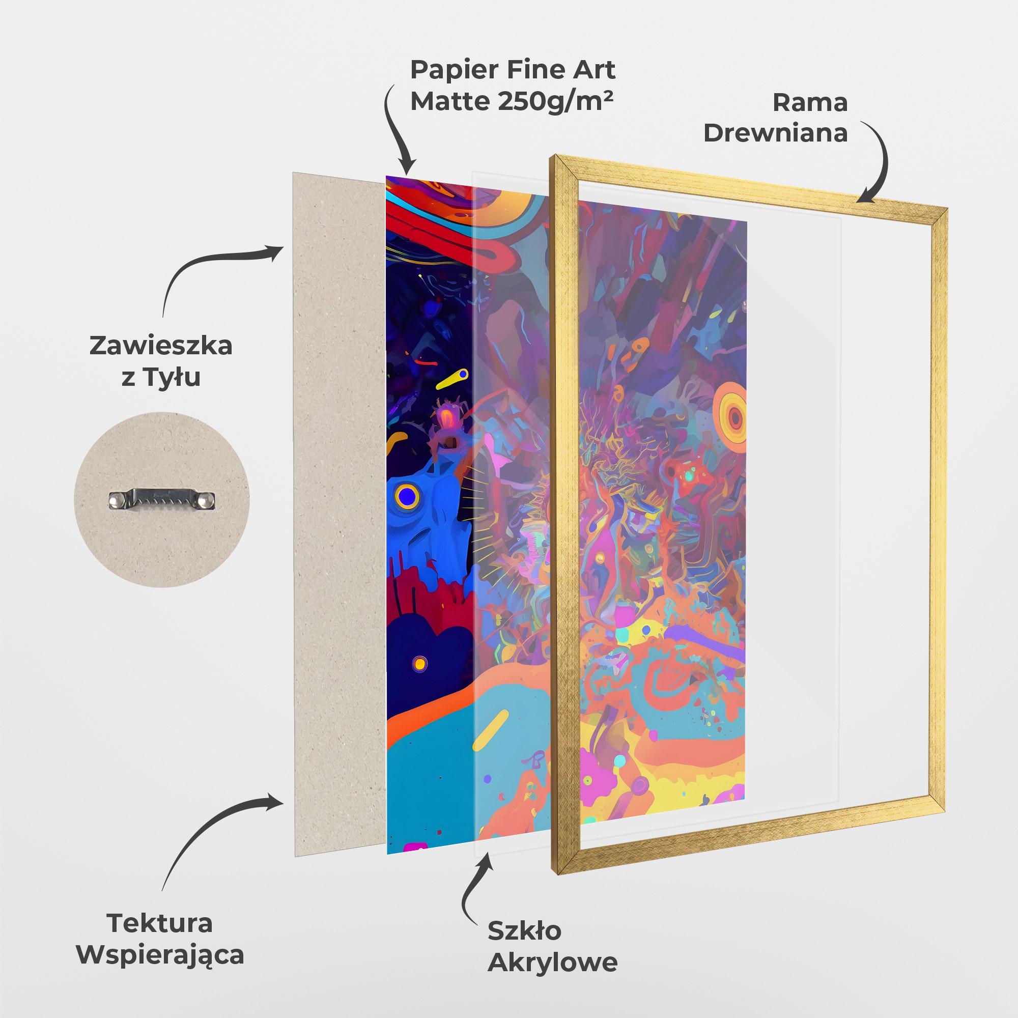 Plakat w Ramie Abstract Color Work mockup 1