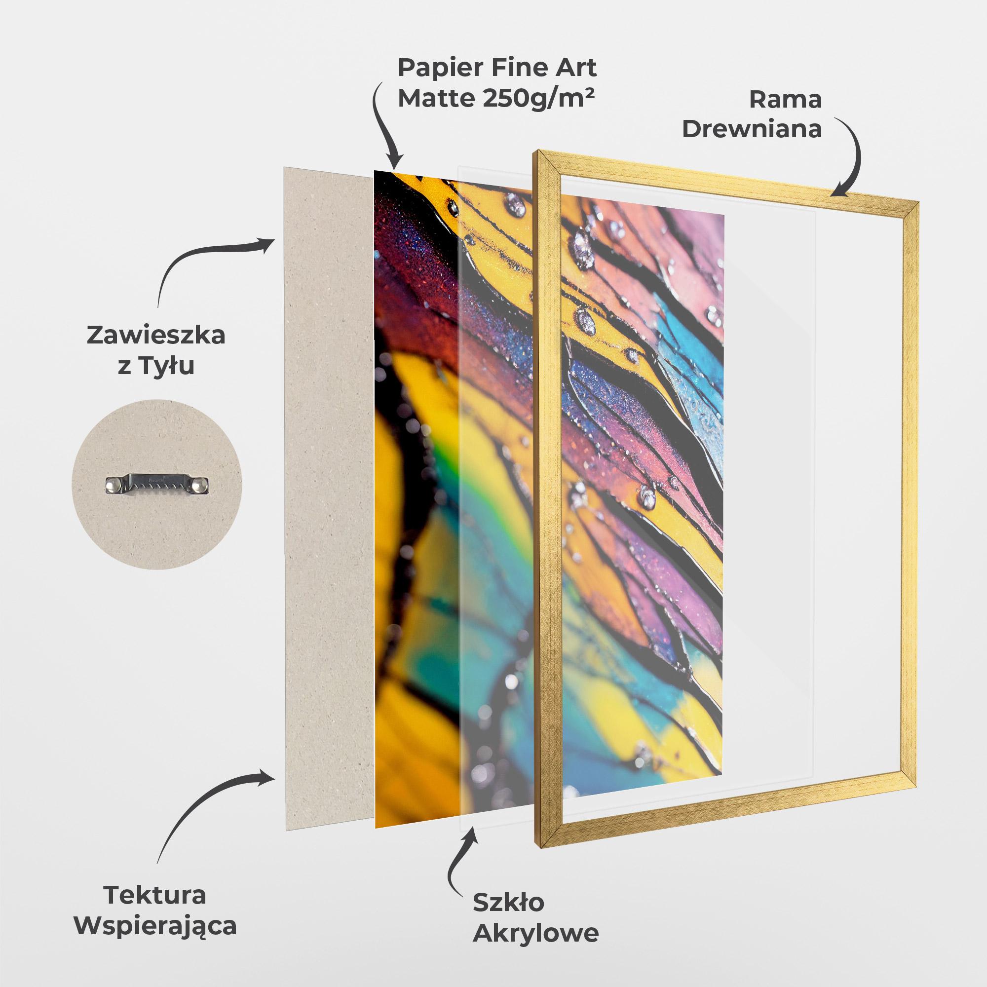 Plakat w Ramie Beautiful Colorful Epoxy mockup 1