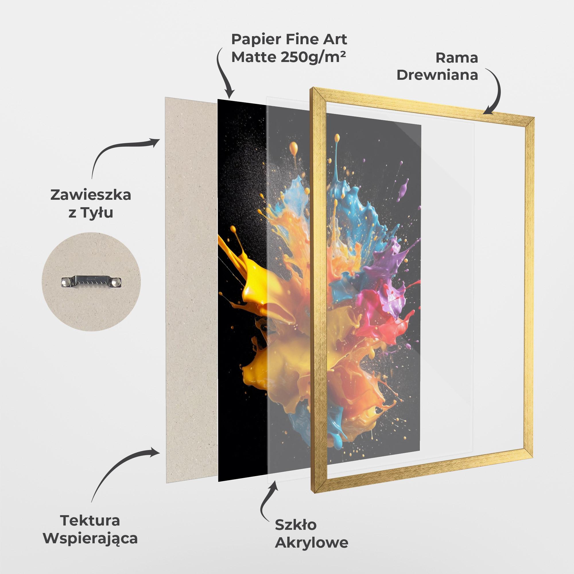 Plakat w Ramie Colors Splashing mockup 1
