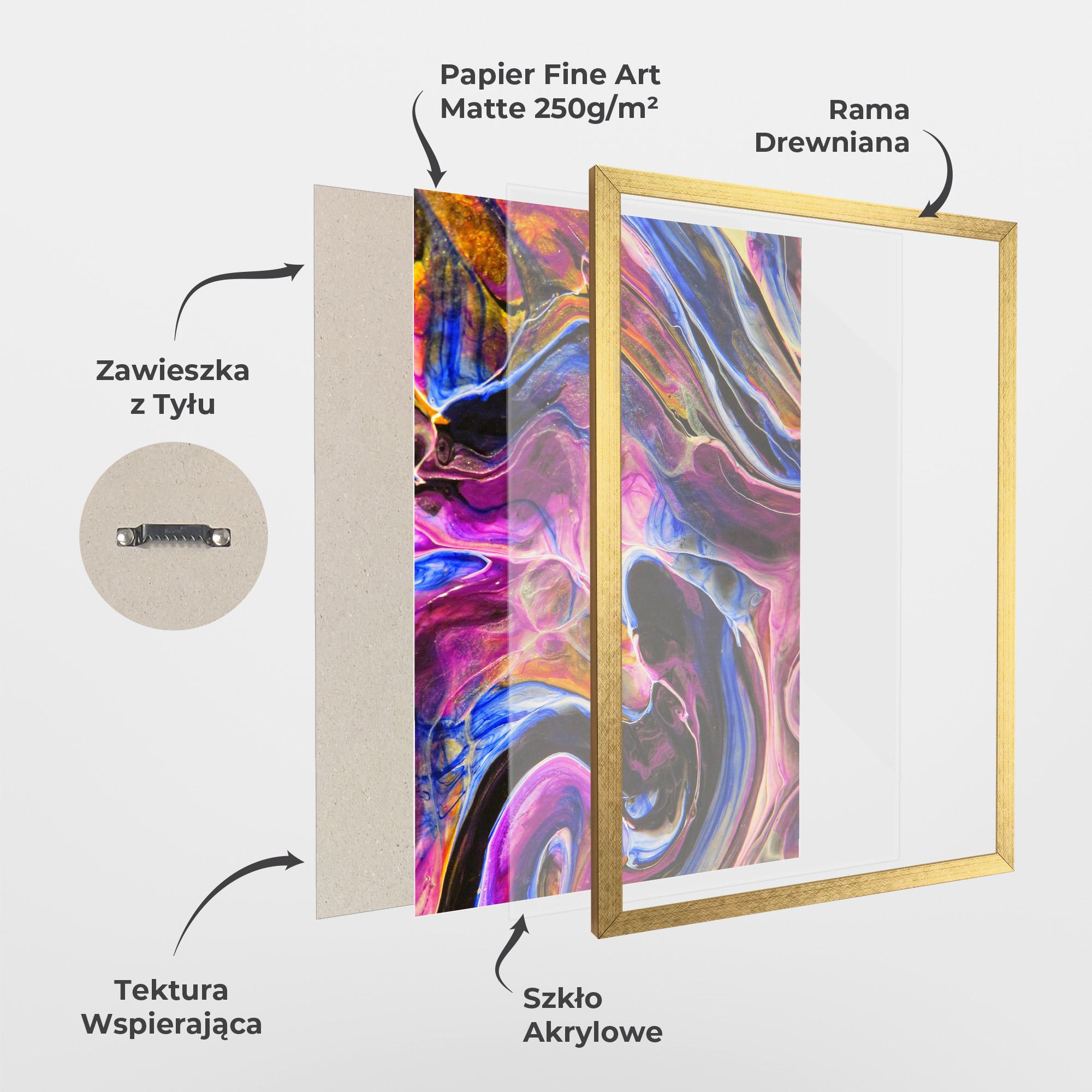 Plakat w Ramie Colourful Abstract Shades mockup 1