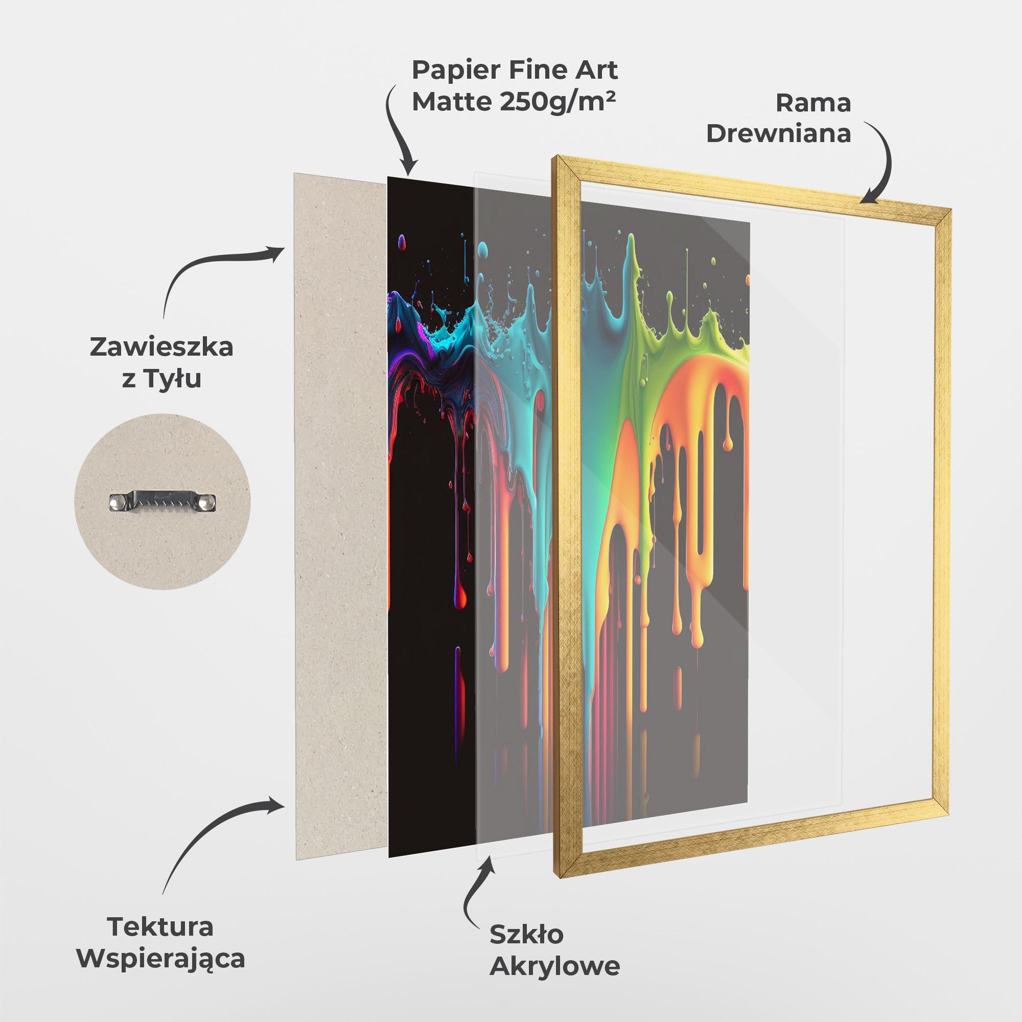 Plakat w Ramie Rainbow Floating Colors mockup 1