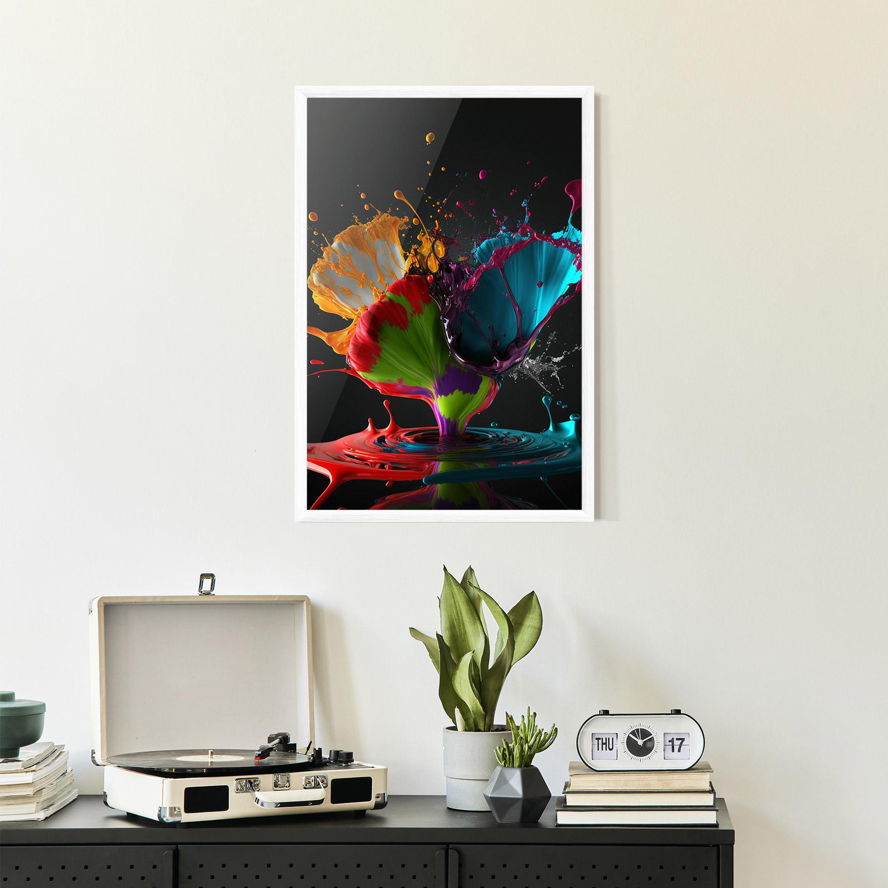 Plakat w Ramie Beautiful Colorful Splash mockup 2