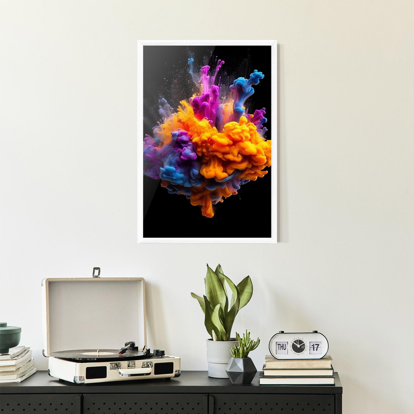 Plakat w Ramie Colorful Cloud Liquid mockup 2